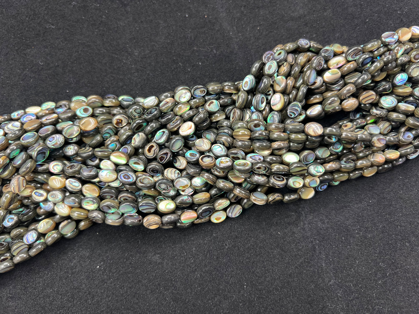 Abalone Shell Oval Beads Strand 6x8mm