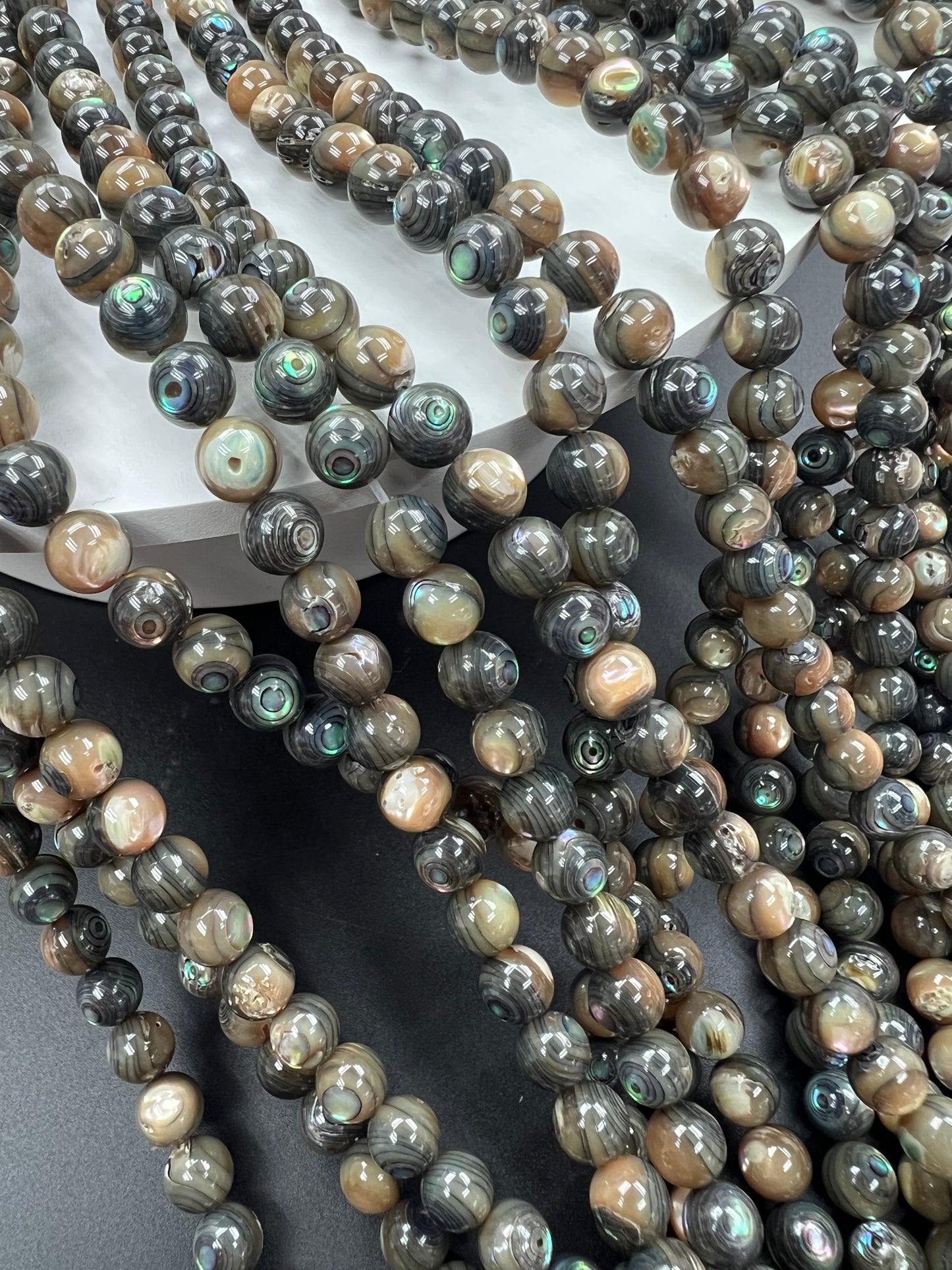 Abalone Shell Round Beads Strand 7mm