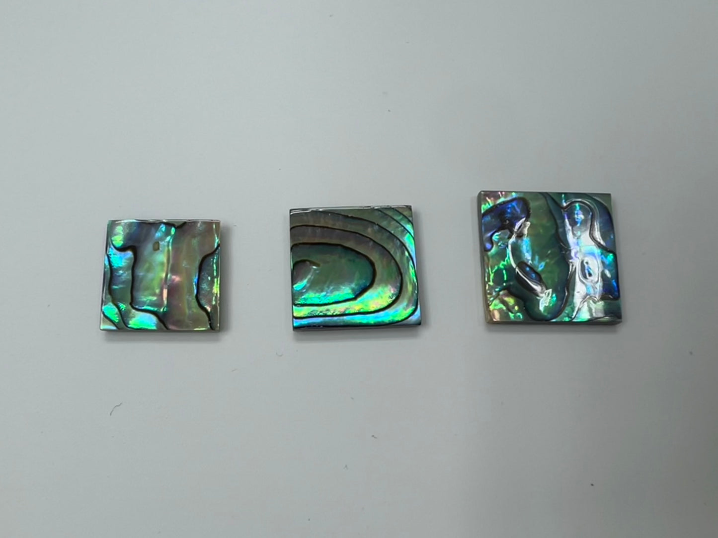 Natural Abalone Shell Square Loose Pieces 15-20mm (One Face)