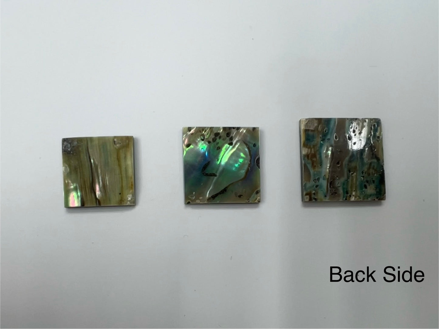 Natural Abalone Shell Square Loose Pieces 15-20mm (One Face)