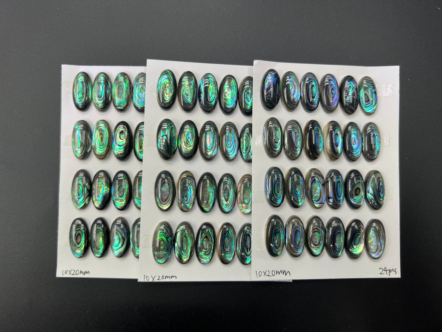 Natural Abalone Shell Oval Cab 7x15mm - 10x20mm