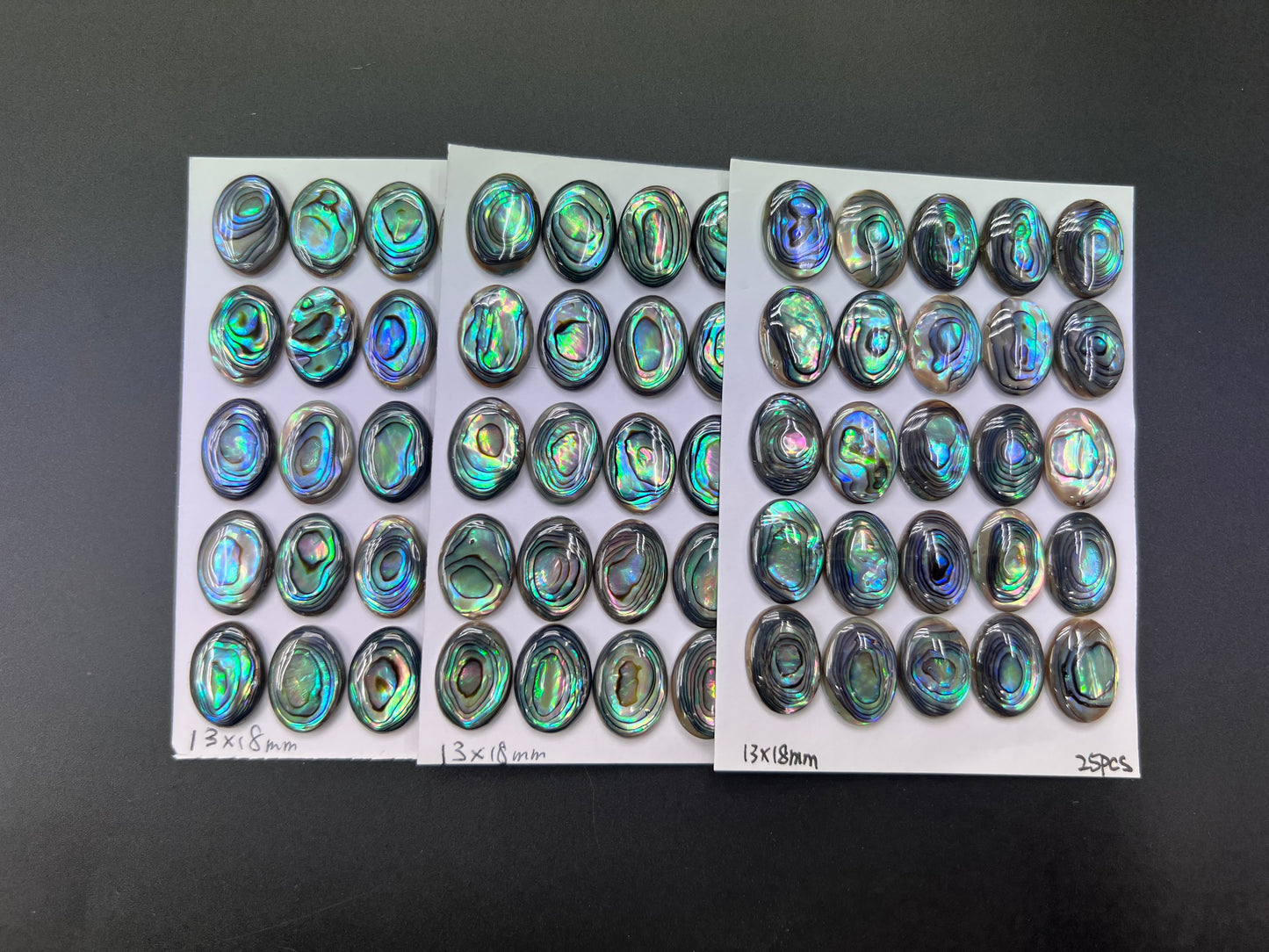 Natural Abalone Shell Oval Cab 12x16mm - 15x20mm