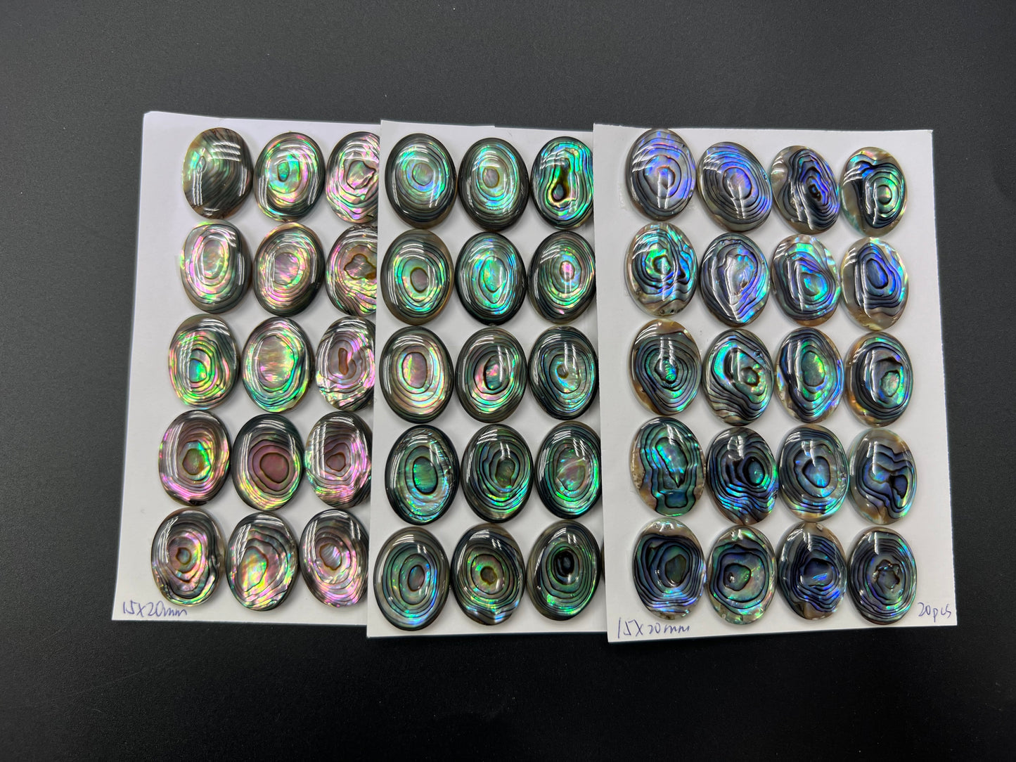 Natural Abalone Shell Oval Cab 12x16mm - 15x20mm