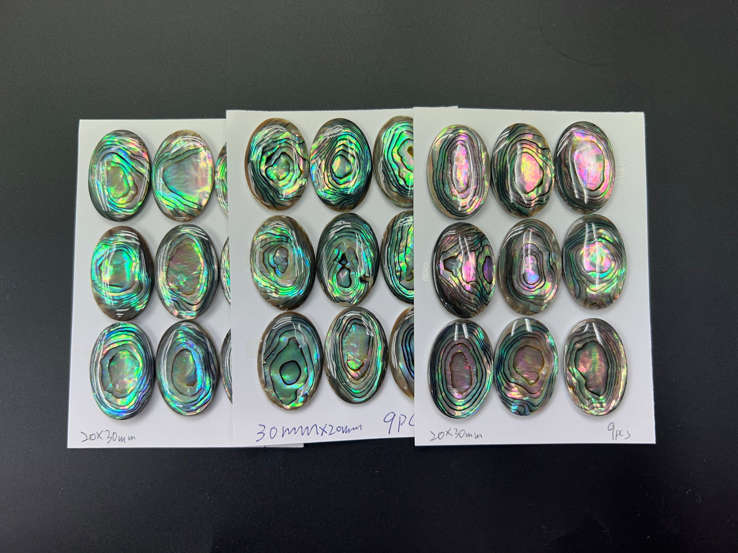 Natural Abalone Shell Oval Cab 18x25mm - 22x35mm
