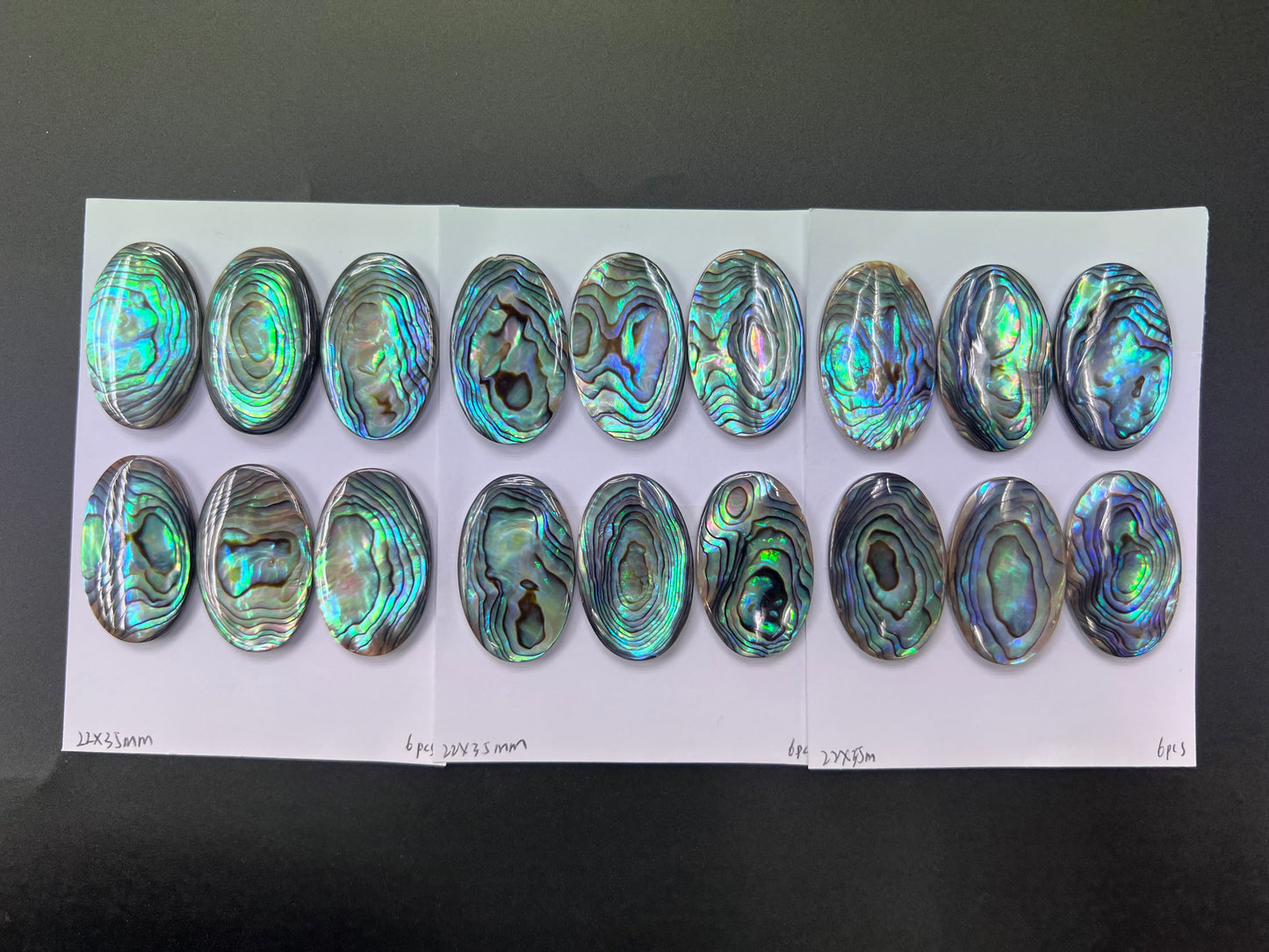 Natural Abalone Shell Oval Cab 18x25mm - 22x35mm