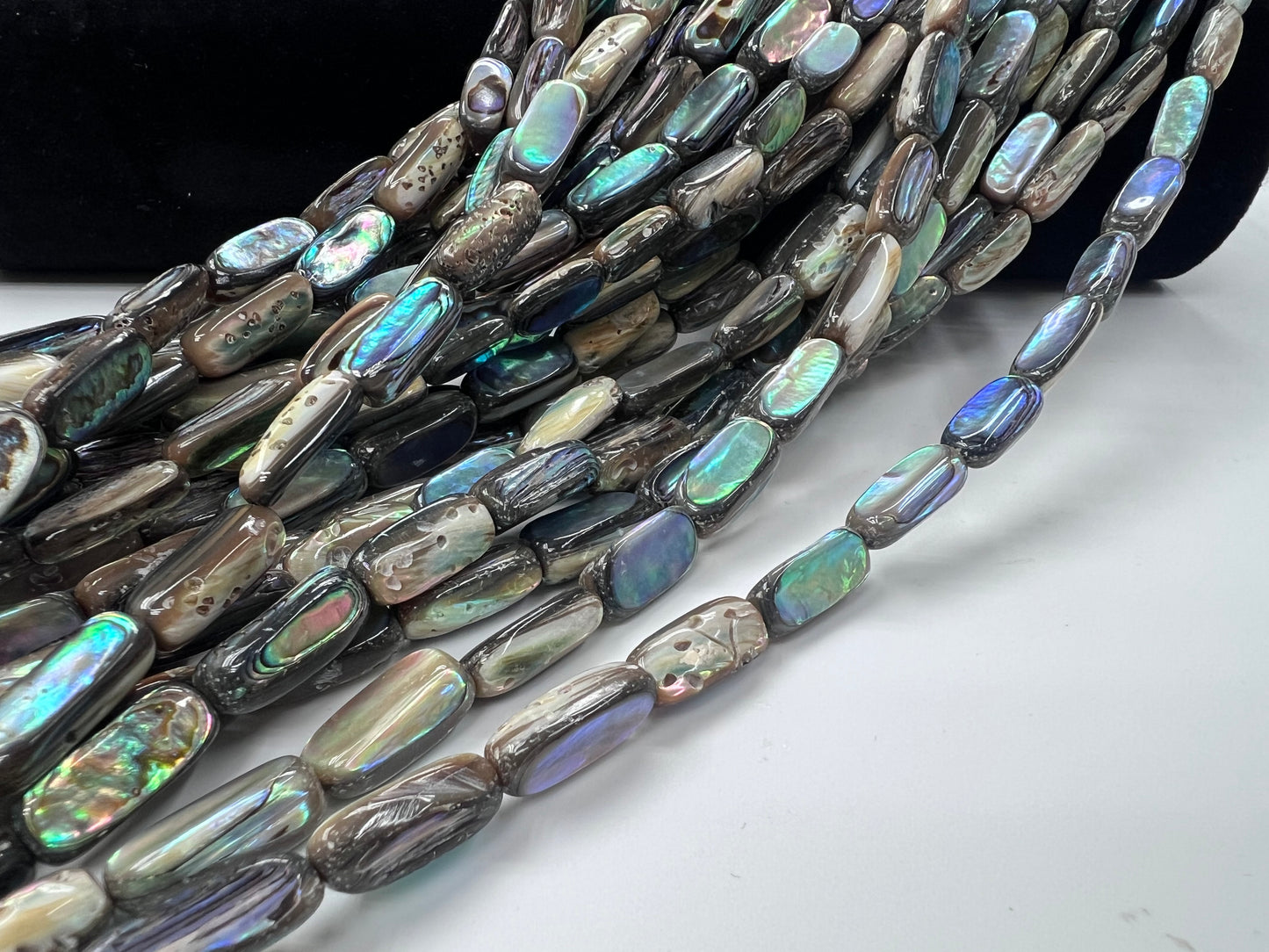 Abalone Shell Irregular Tube Strand