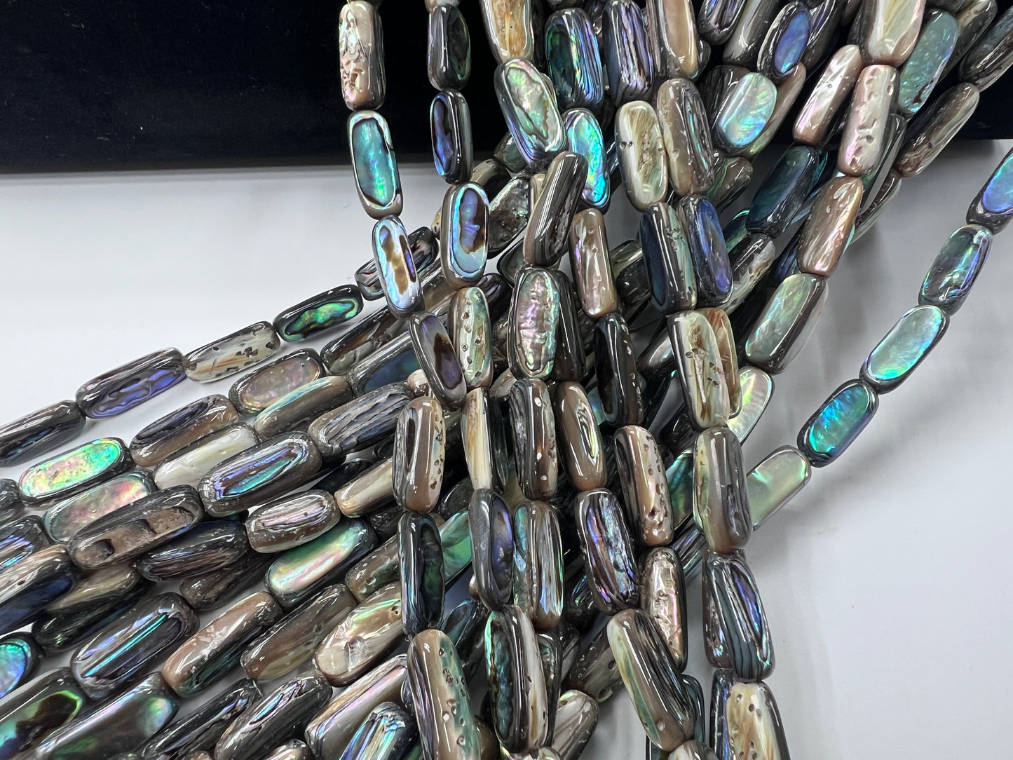 Abalone Shell Irregular Tube Strand