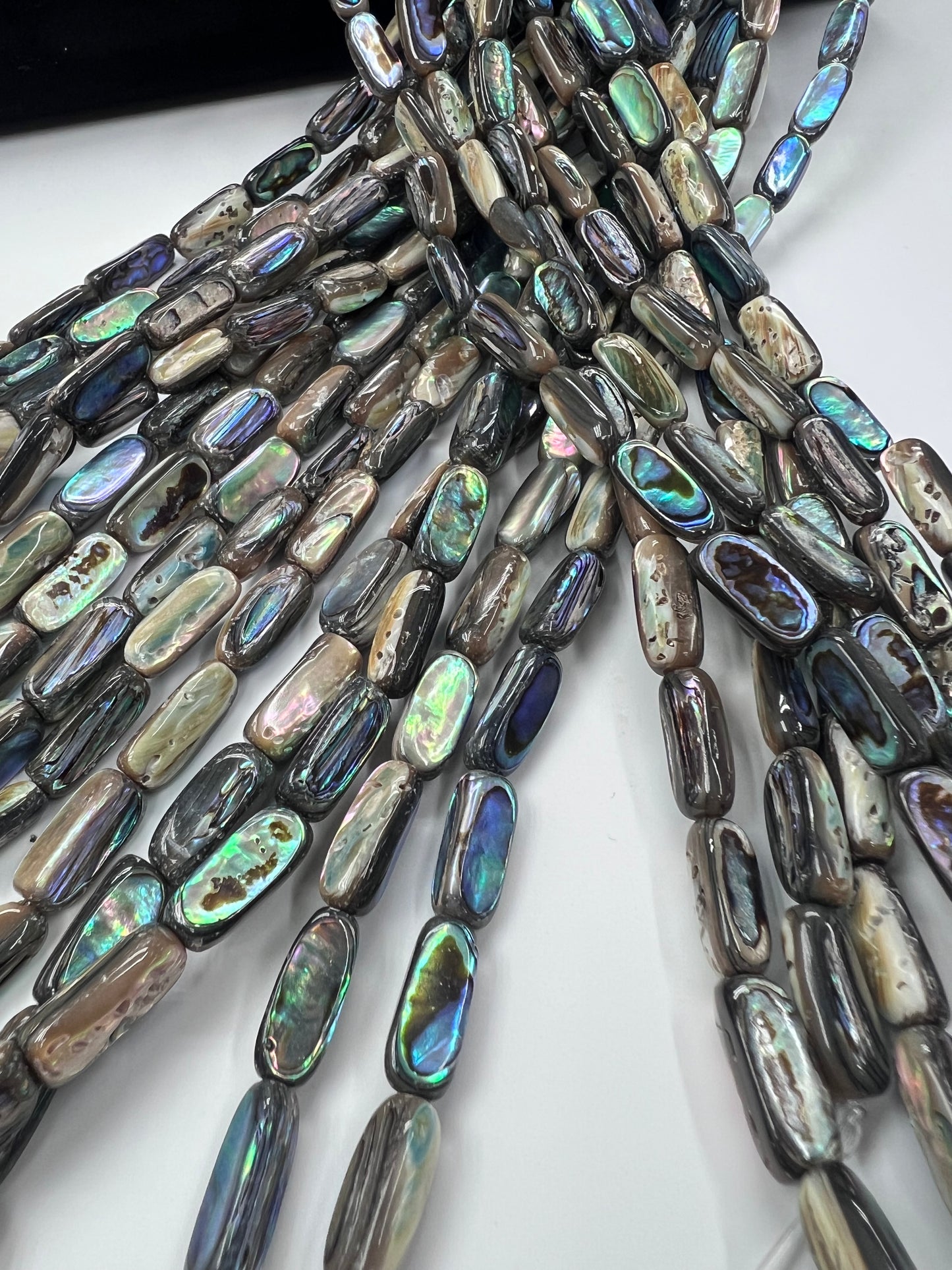 Abalone Shell Irregular Tube Strand