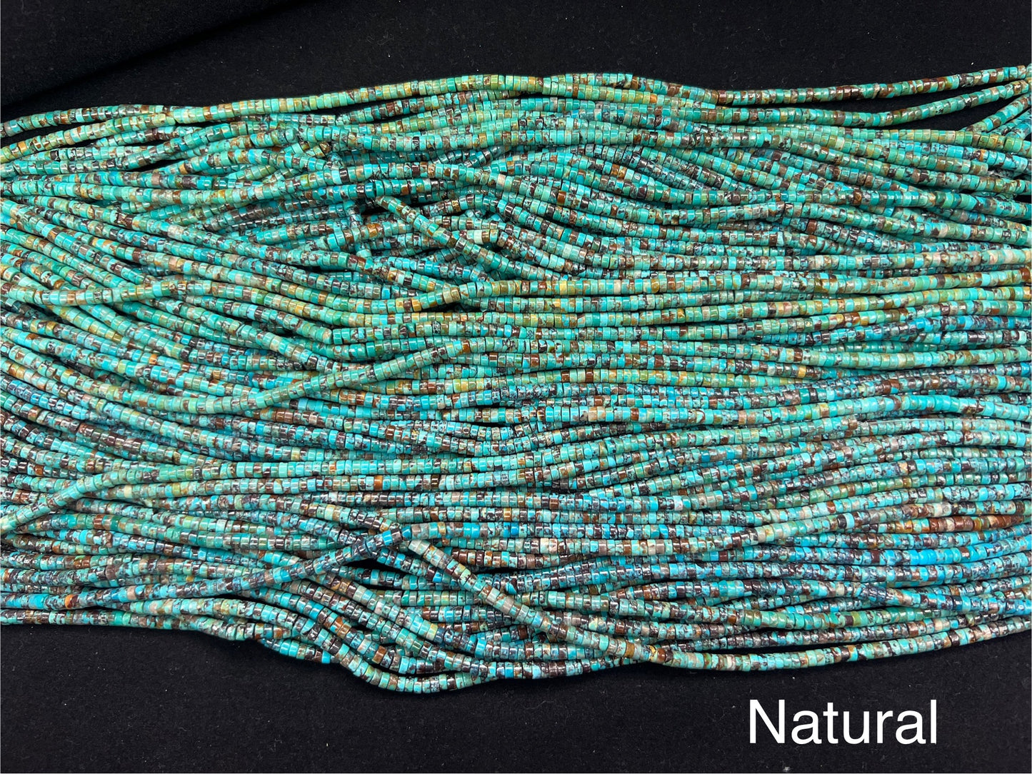 Natural Turquoise Heishi Bead 4mm