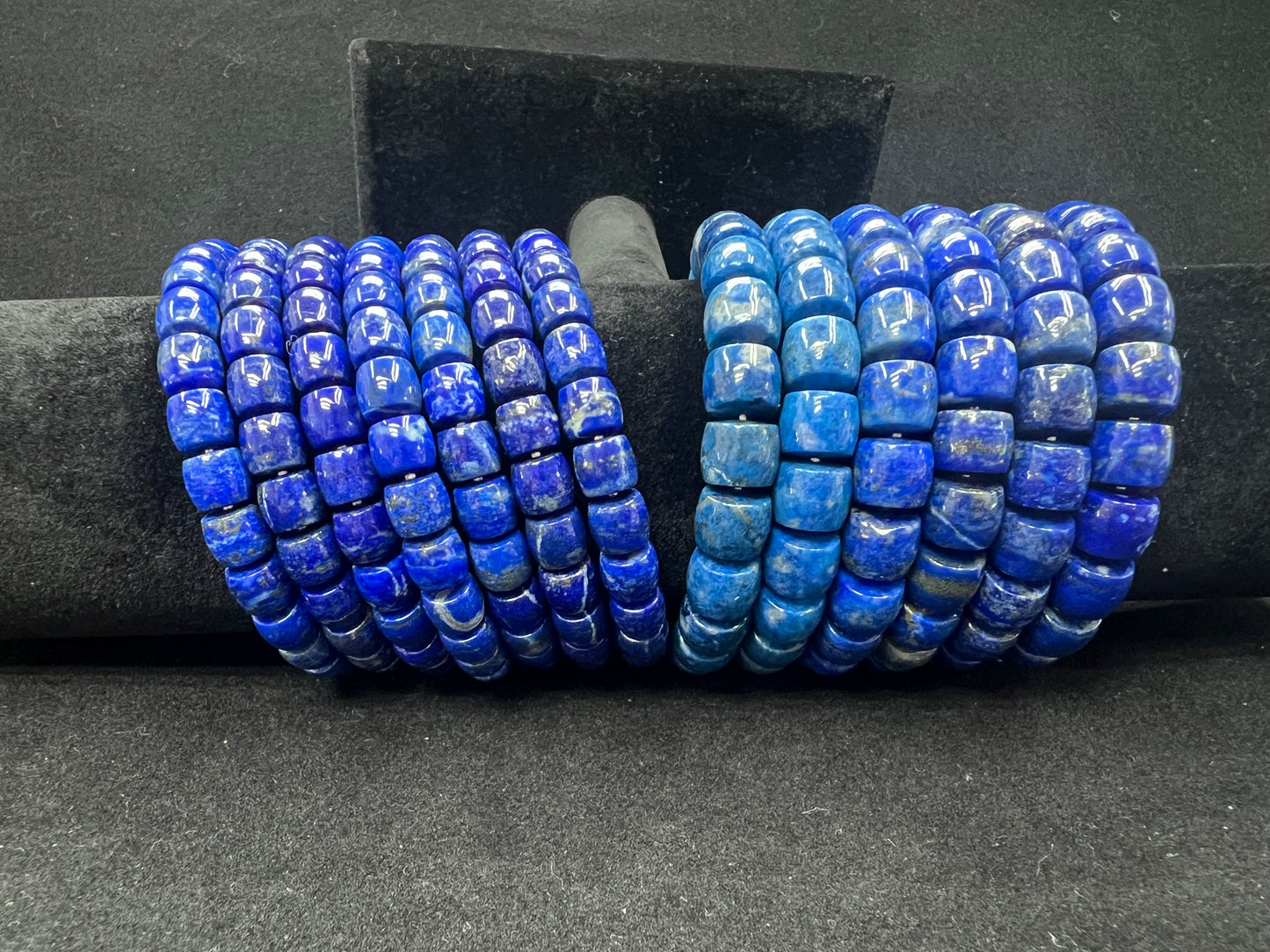 Lapis Cylinder Bracelets 7x8mm 9x10mm
