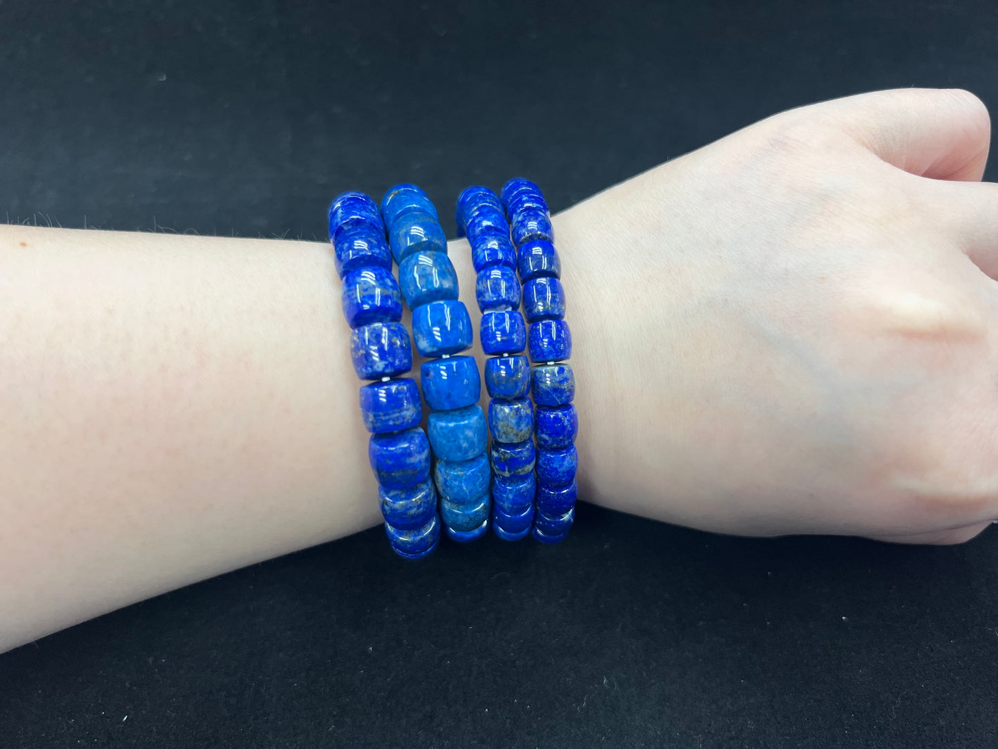 Lapis Cylinder Bracelets 7x8mm 9x10mm