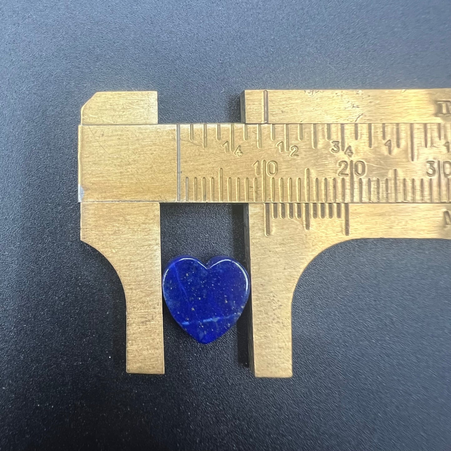 Lapis Heart Loose Piece 10mm (No Hole)