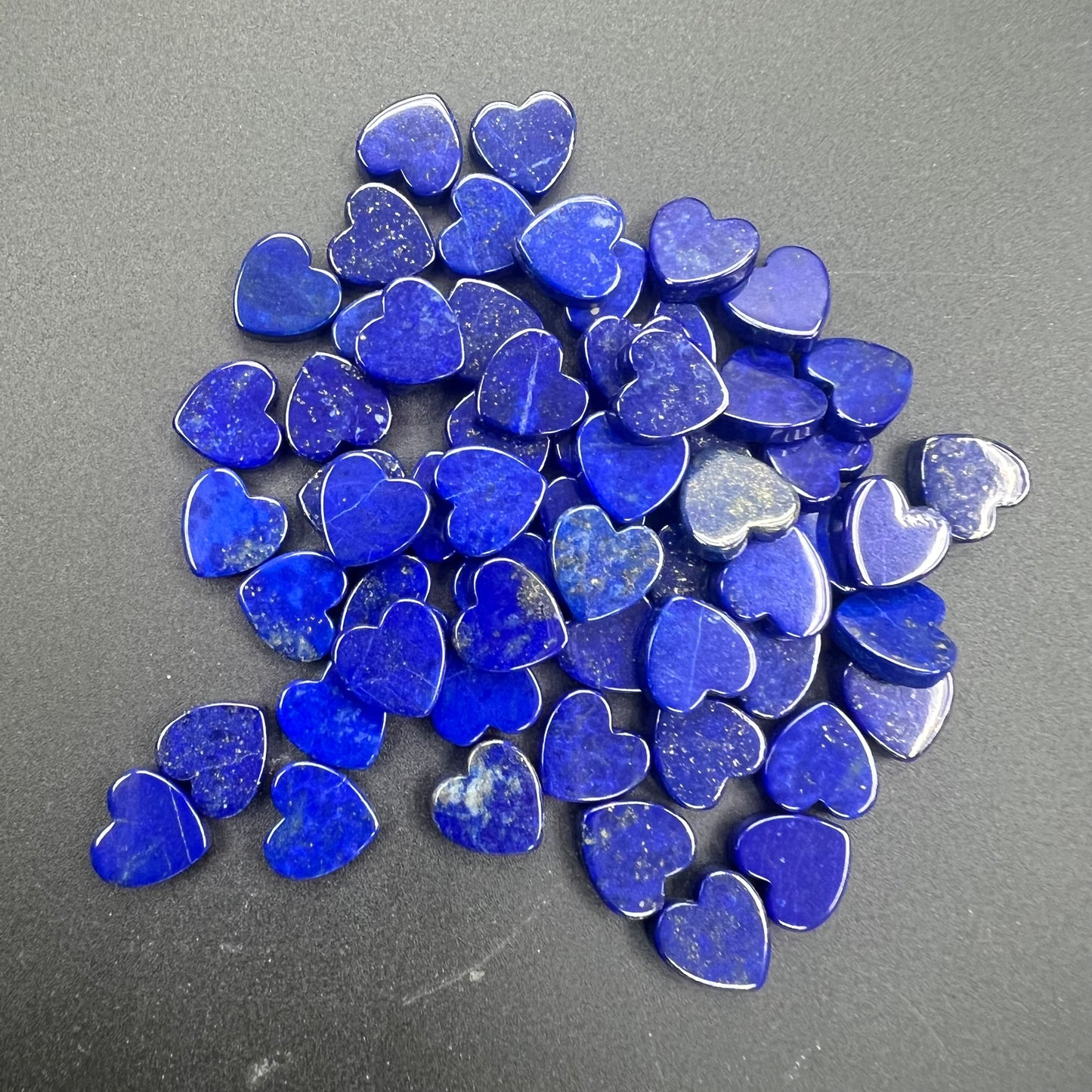 Lapis Heart Loose Piece 10mm (No Hole)
