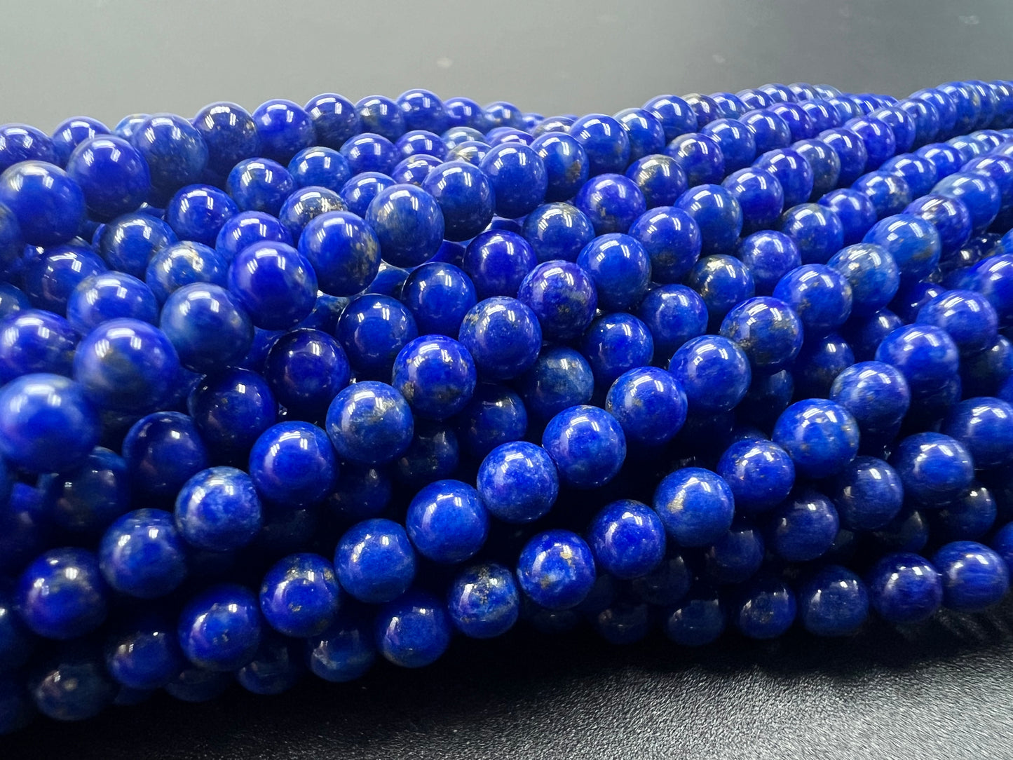 Lapis Round Beads Strand 3mm AB Grade