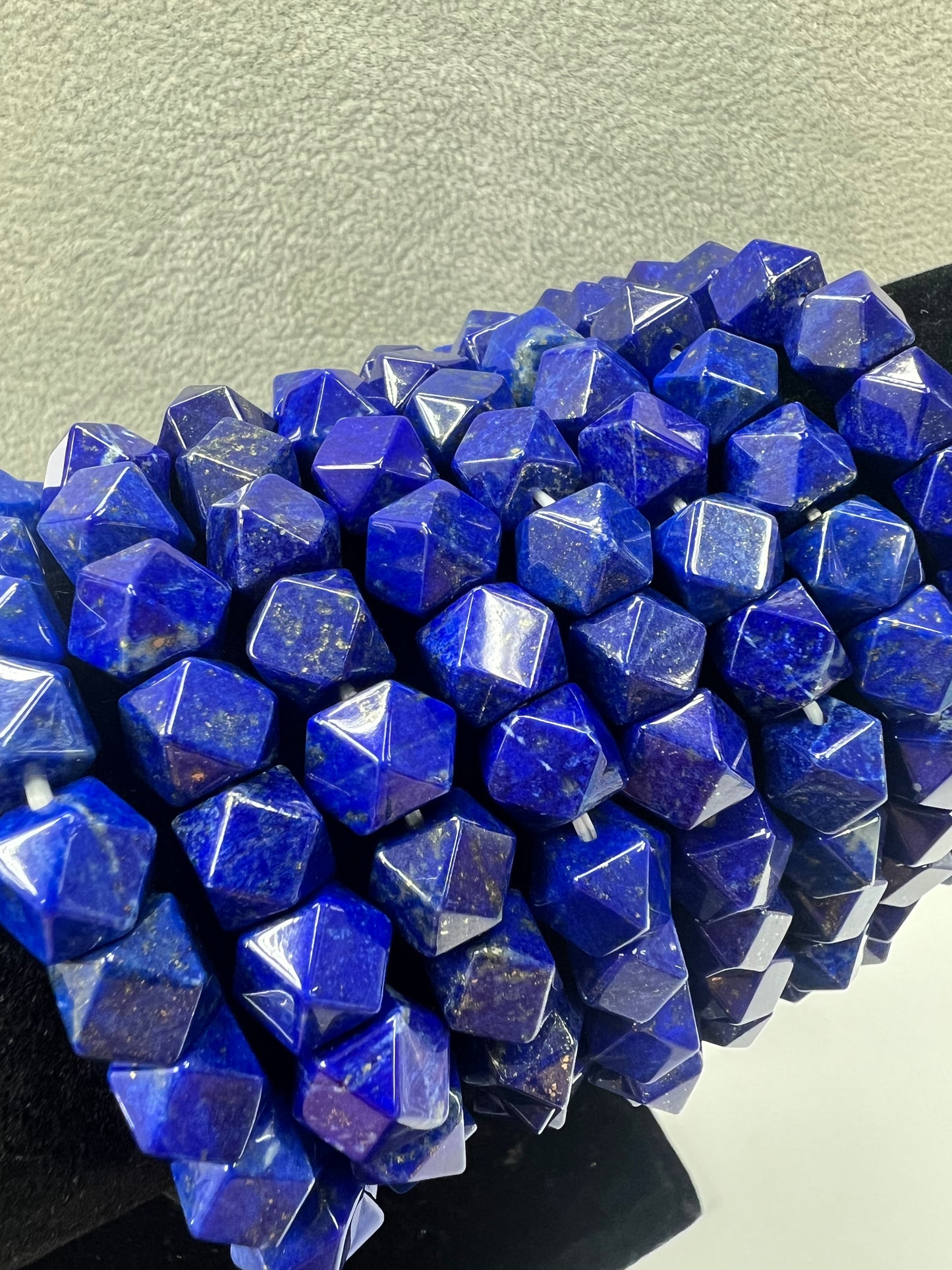 Lapis Fancy Cut Bracelet 10mm