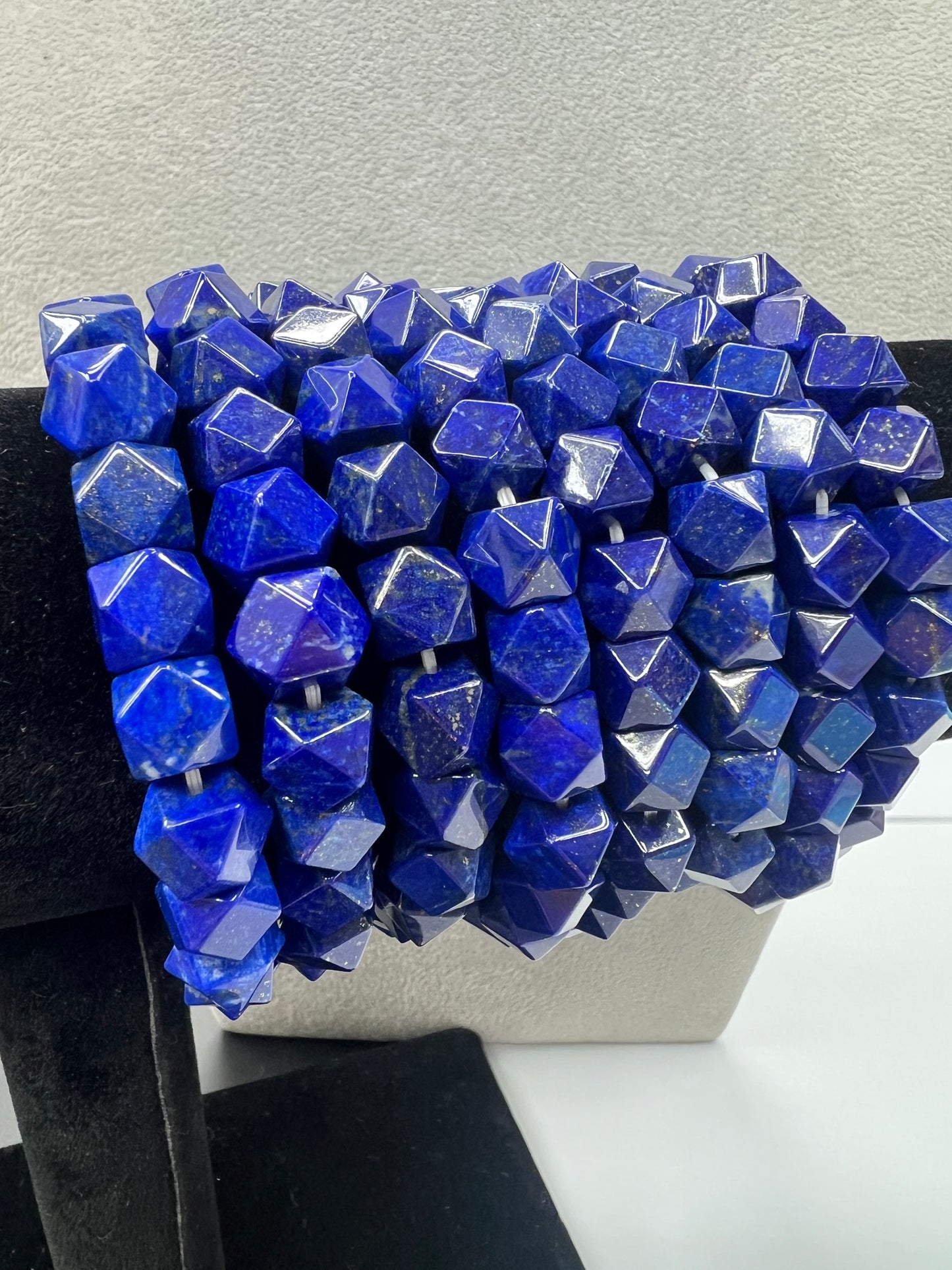 Lapis Fancy Cut Bracelet 10mm