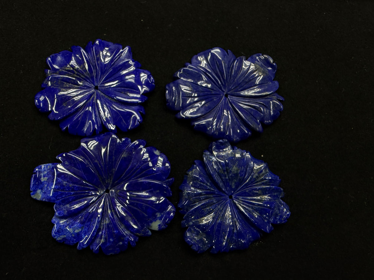 Natural Lapis Lazuil Free Flower Pendant S/L Size