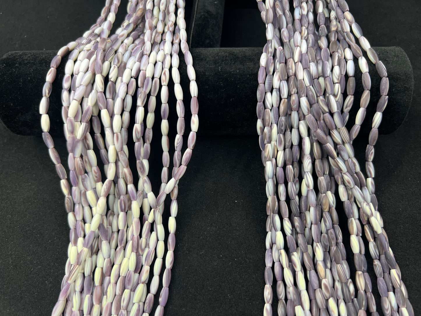 (Matt) Wampum Olive Beads 4x9mm