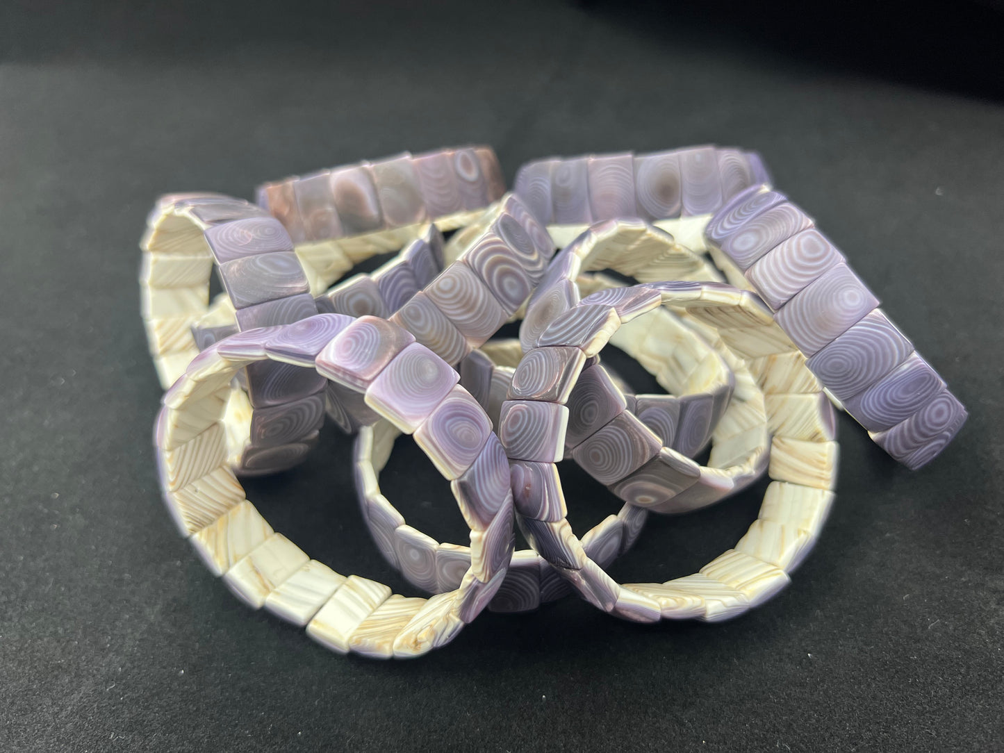 (Matt) Wampum Rectangle Bracelet 10x15mm