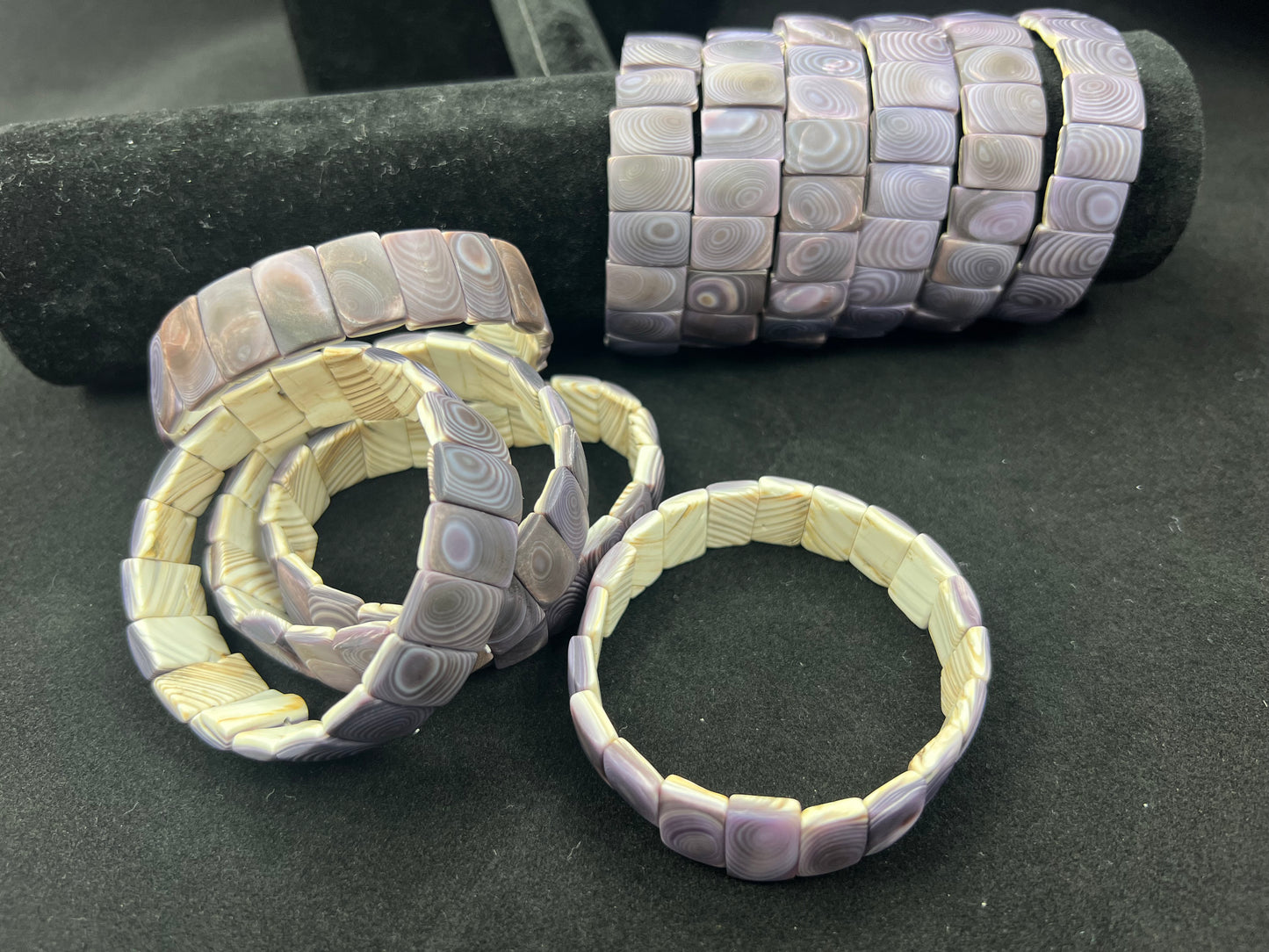 (Matt) Wampum Rectangle Bracelet 10x15mm