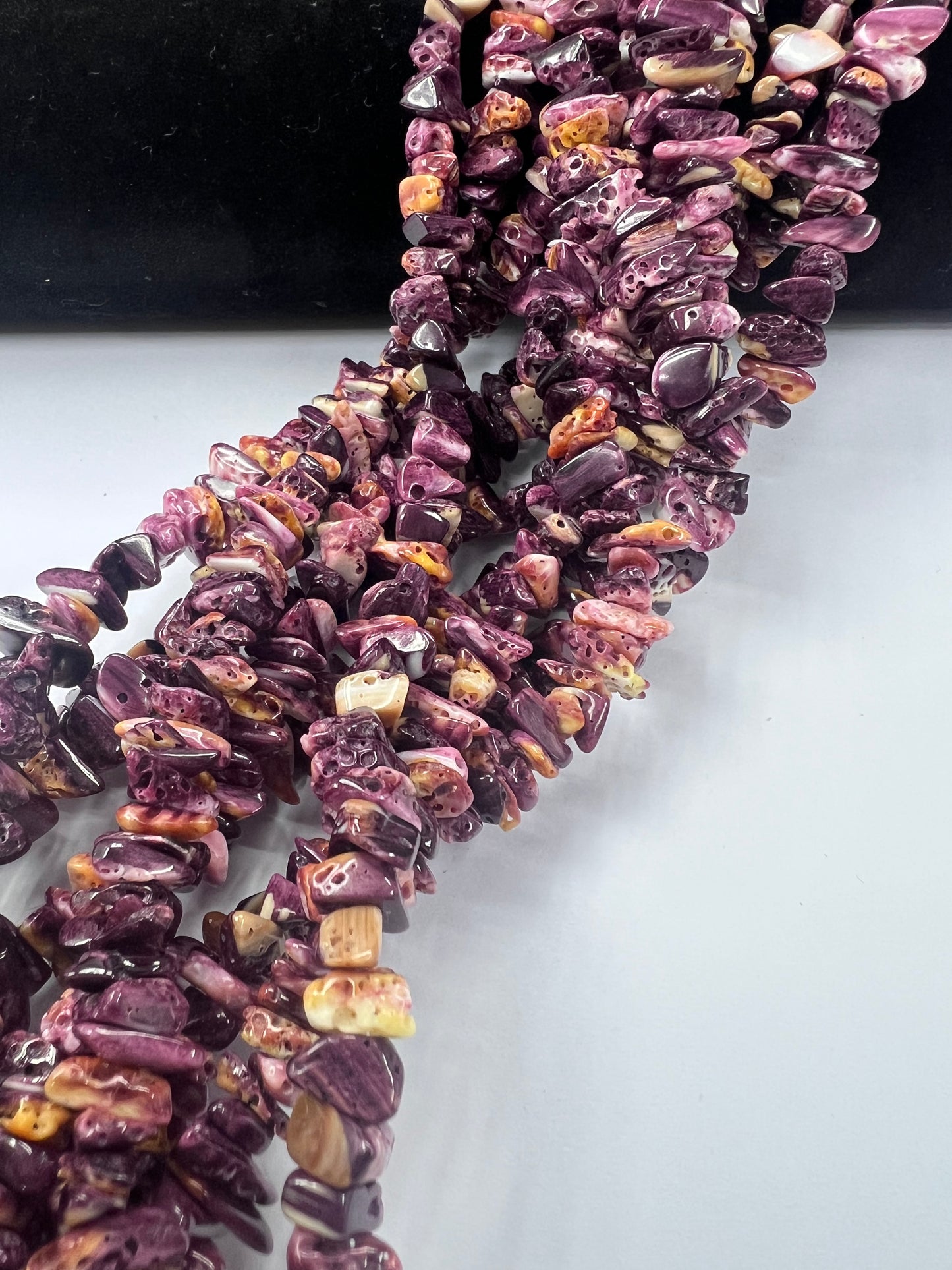 Rare Natural Purple Spiny Oyster Shell Irregular Chips