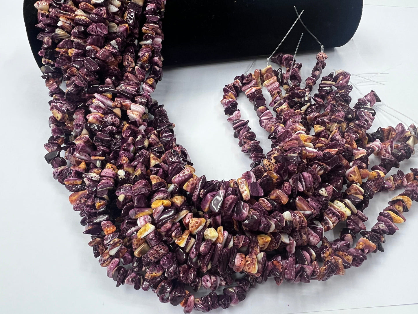 Rare Natural Purple Spiny Oyster Shell Irregular Chips