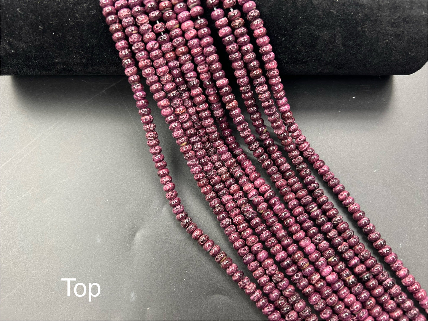 Purple Spiny Oyster Rondelle Beads 6mm