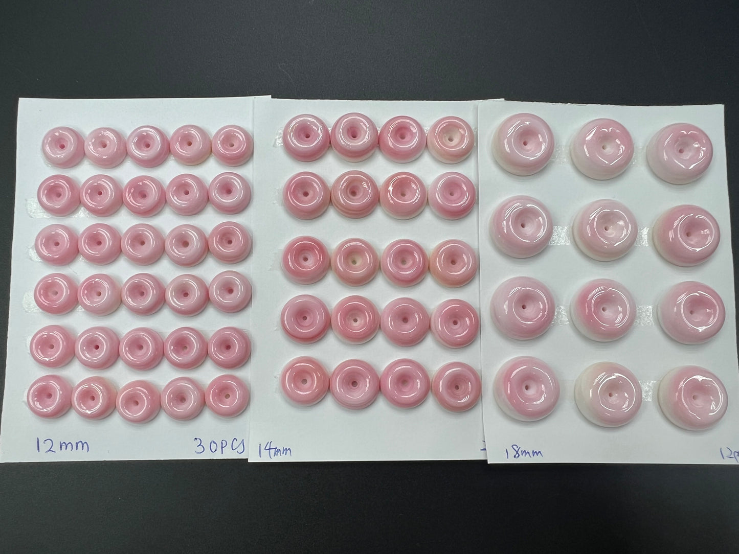 Pink Shell Donut Cabs 12-18mm