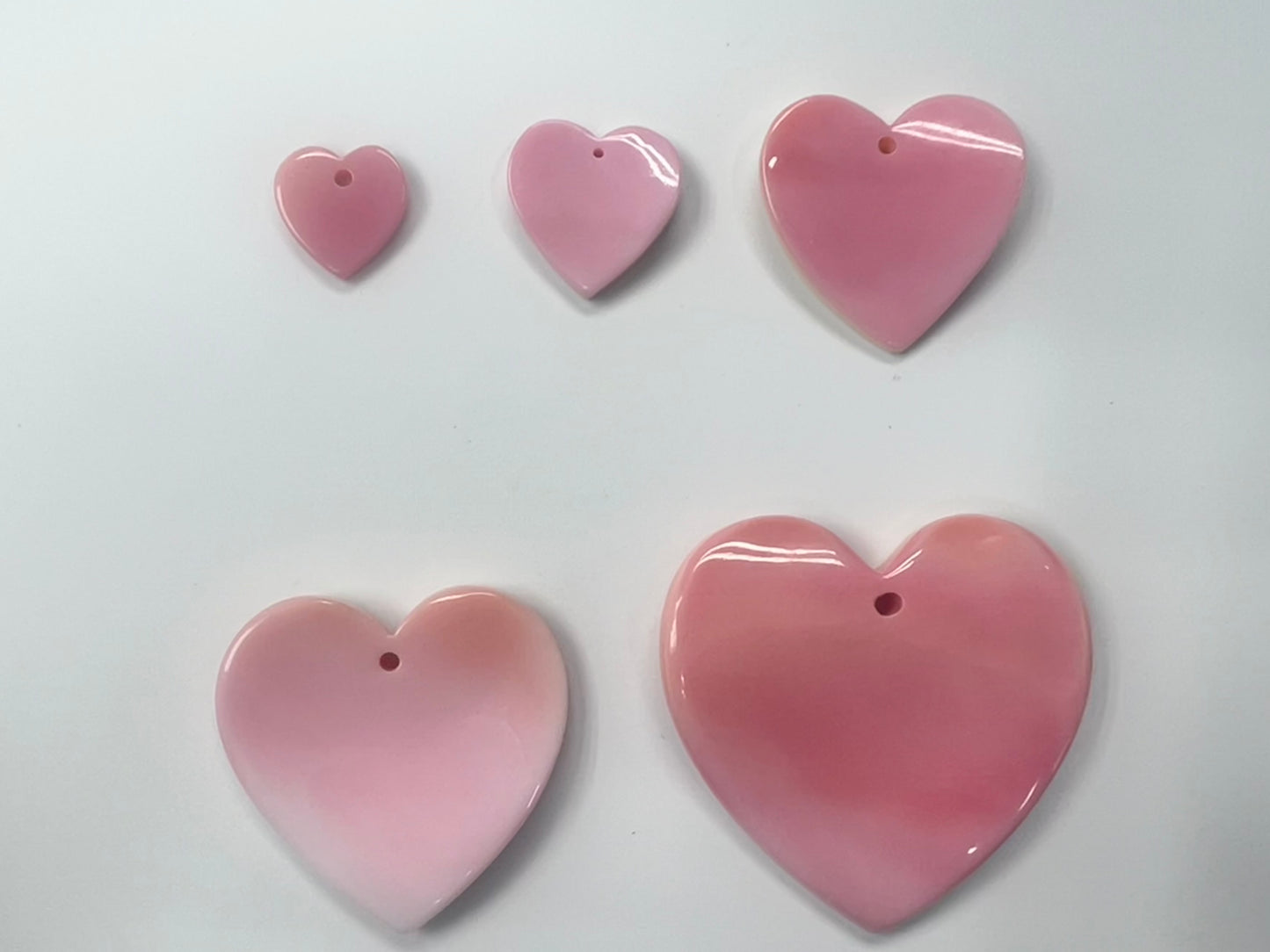 (Top) Pink Conch Shell Heart Shape Pendant 20mm~50mm