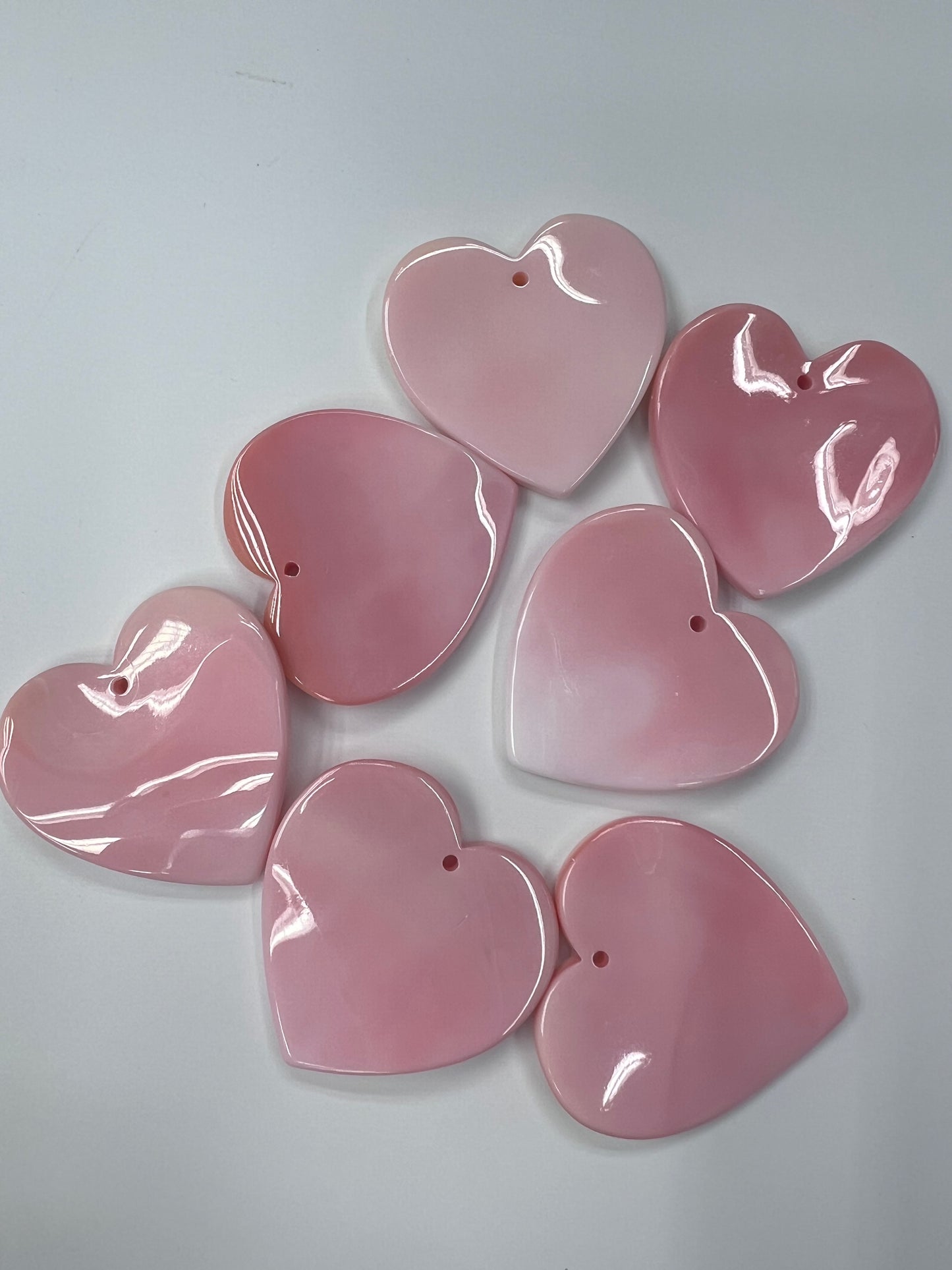 (Top) Pink Conch Shell Heart Shape Pendant 20mm~50mm