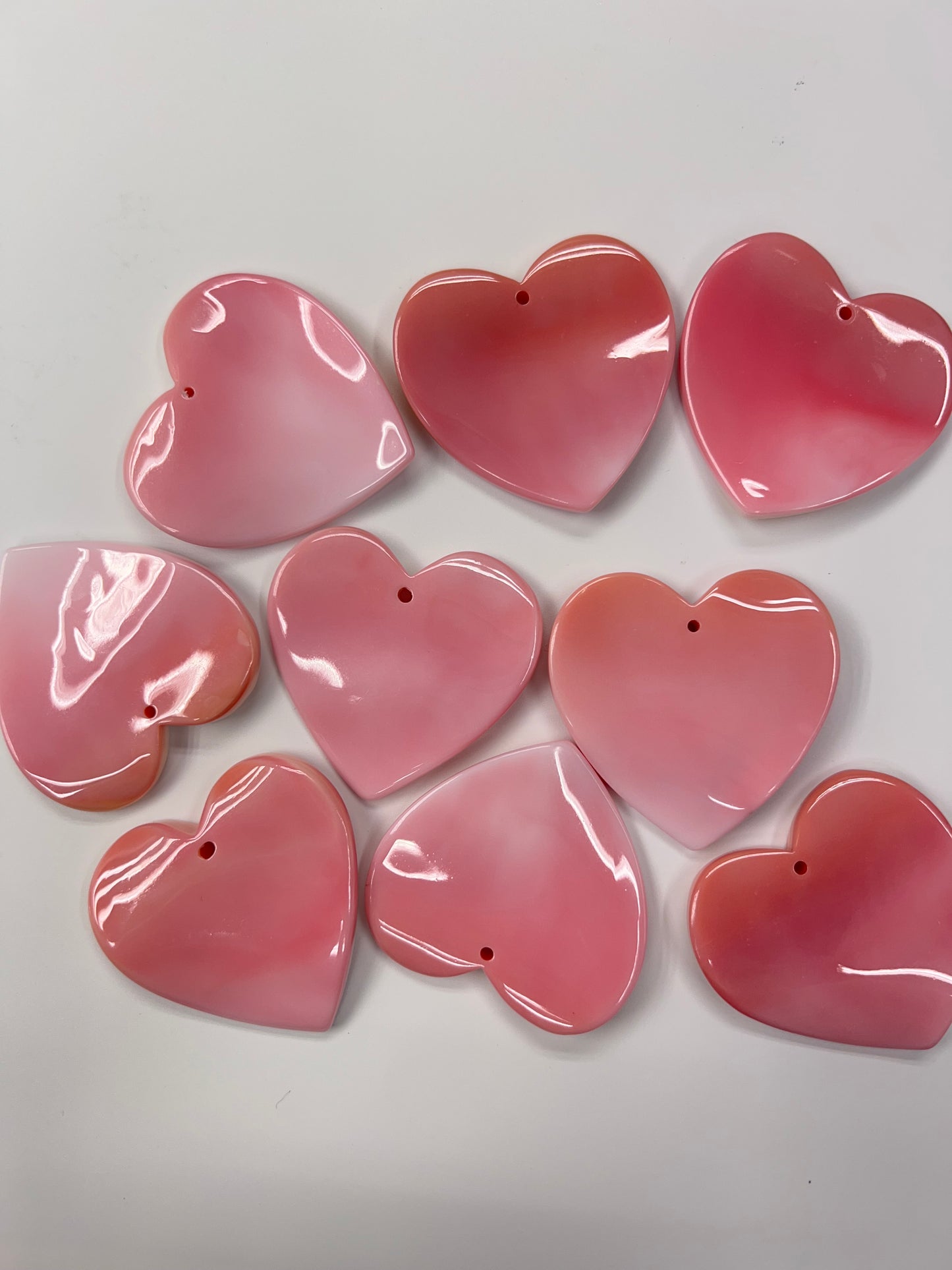 (Top) Pink Conch Shell Heart Shape Pendant 20mm~50mm