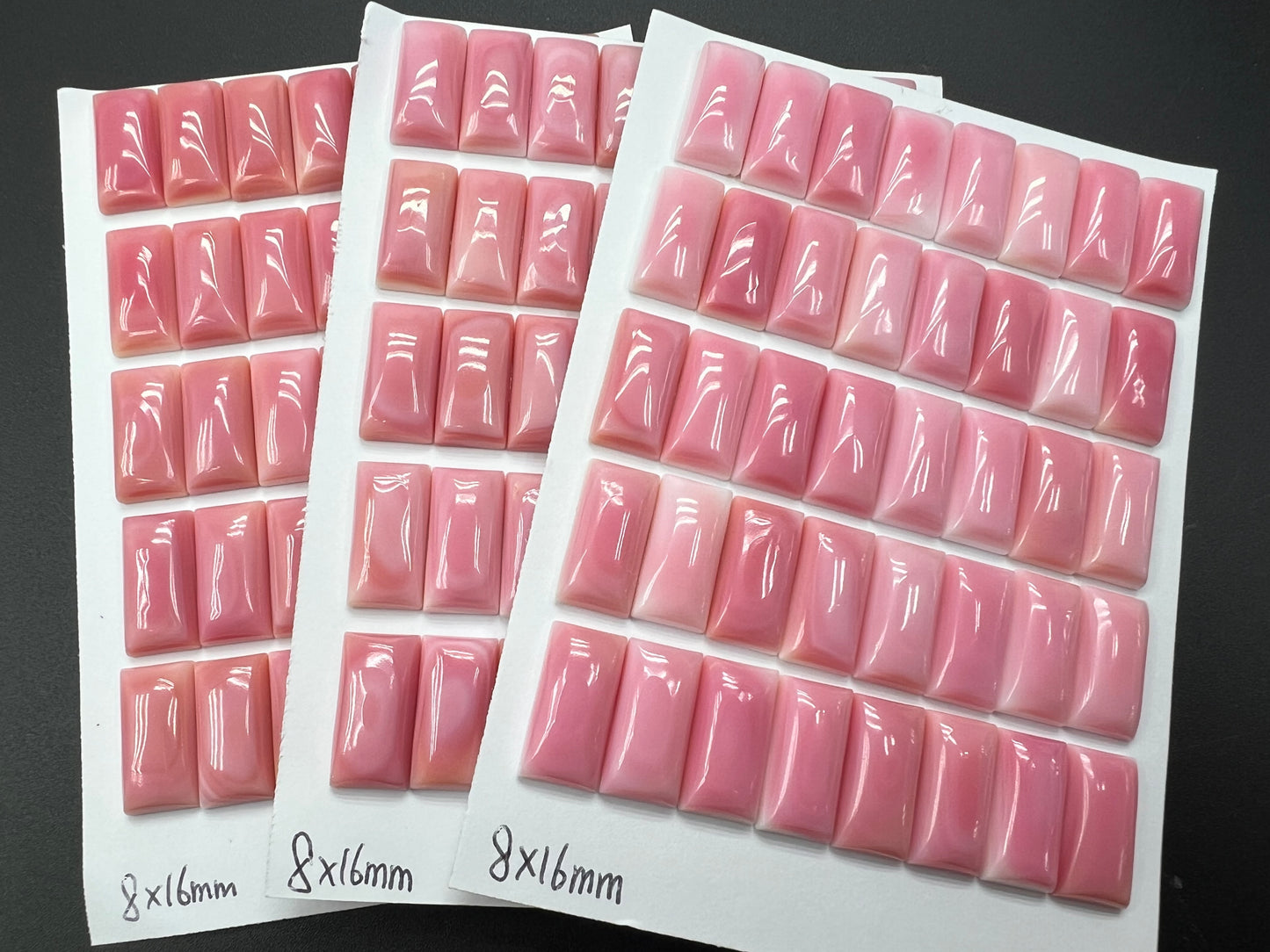 Pink Conch Shell Rectangle Cabs 8x12-8x16mm