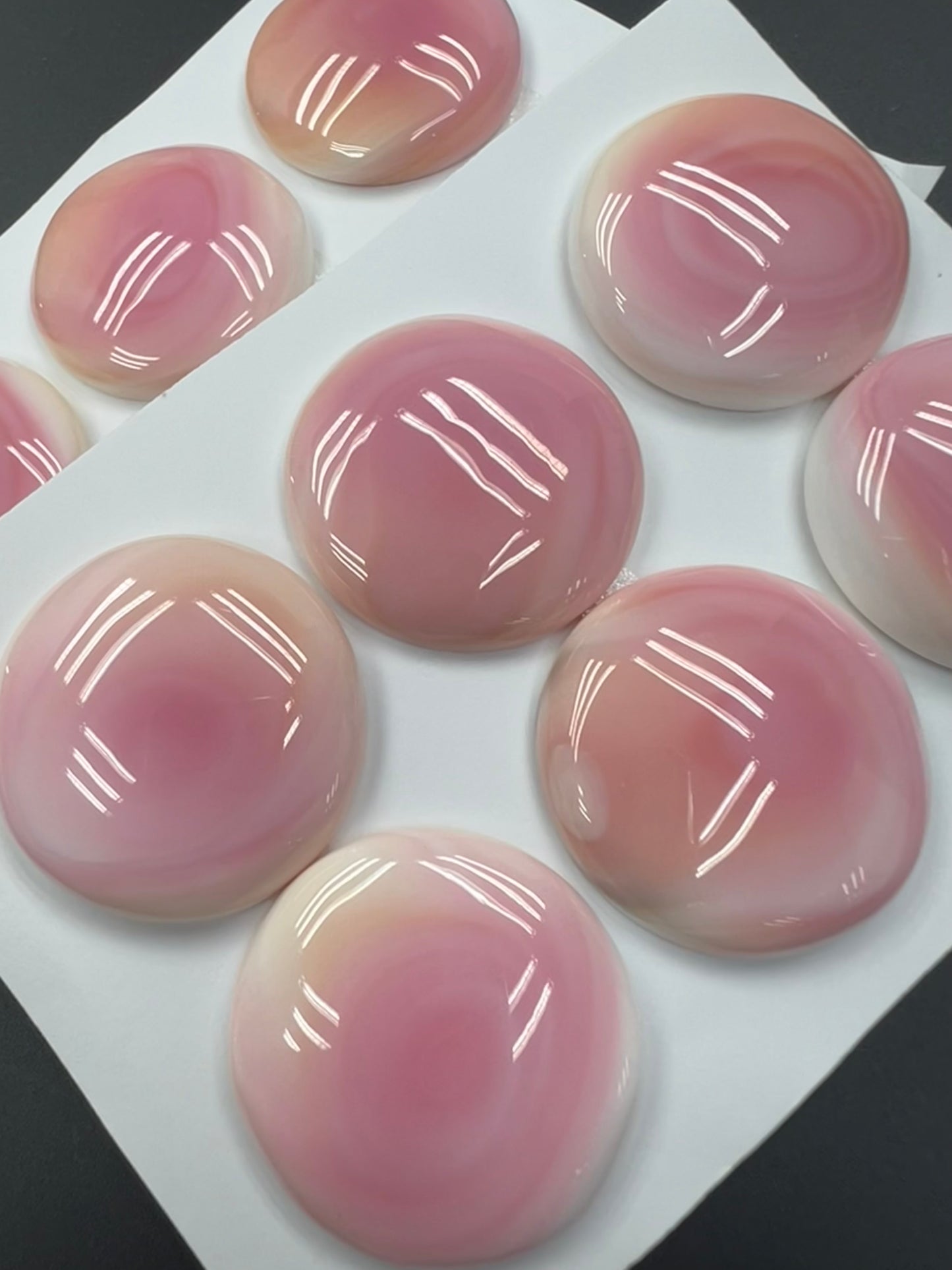 Pink Conch Shell Round Cabs 30-35mm