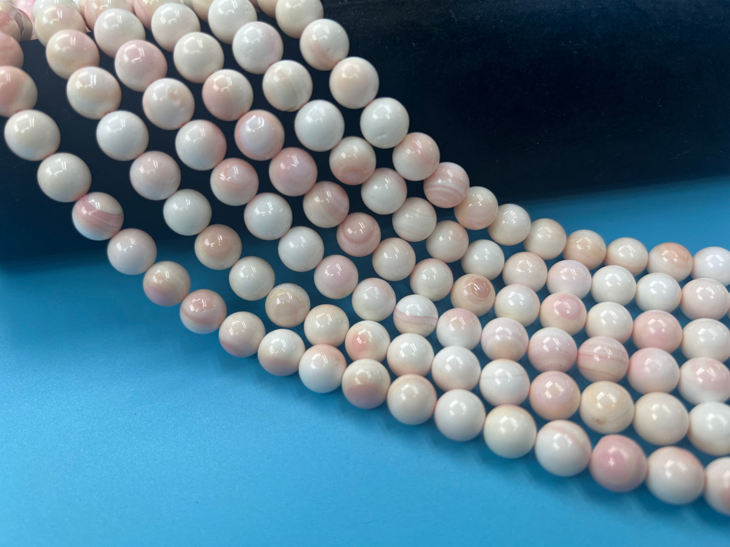 Pink Shell Round Beads Strand 10mm