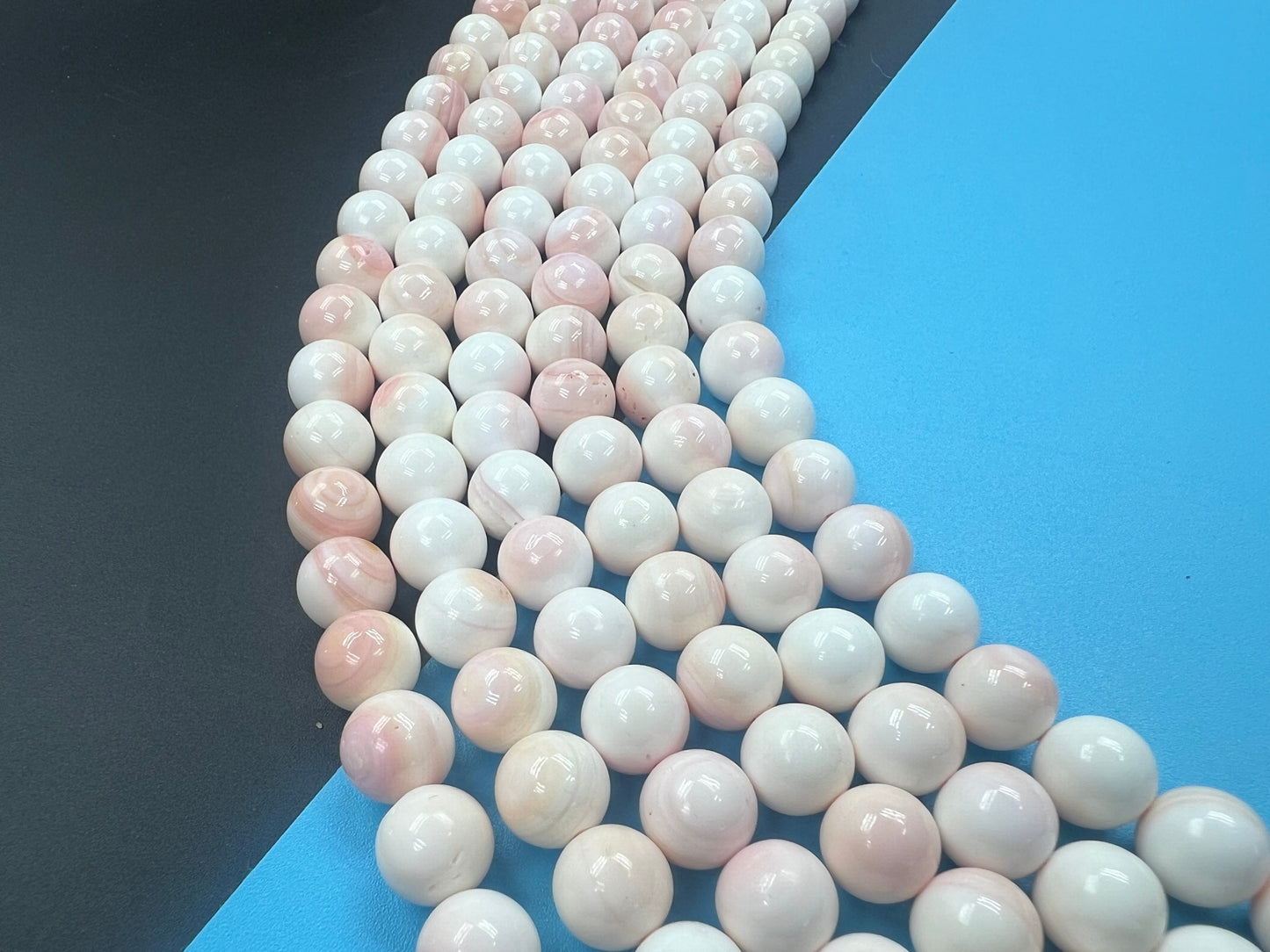 Pink Shell Round Beads Strand 10mm