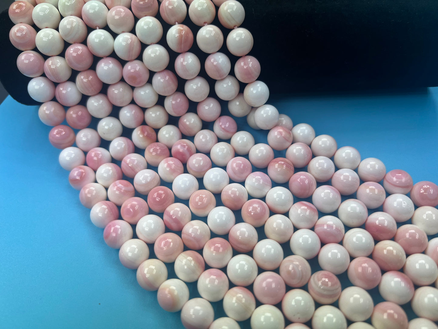 Pink Shell Round Beads Strand 12mm