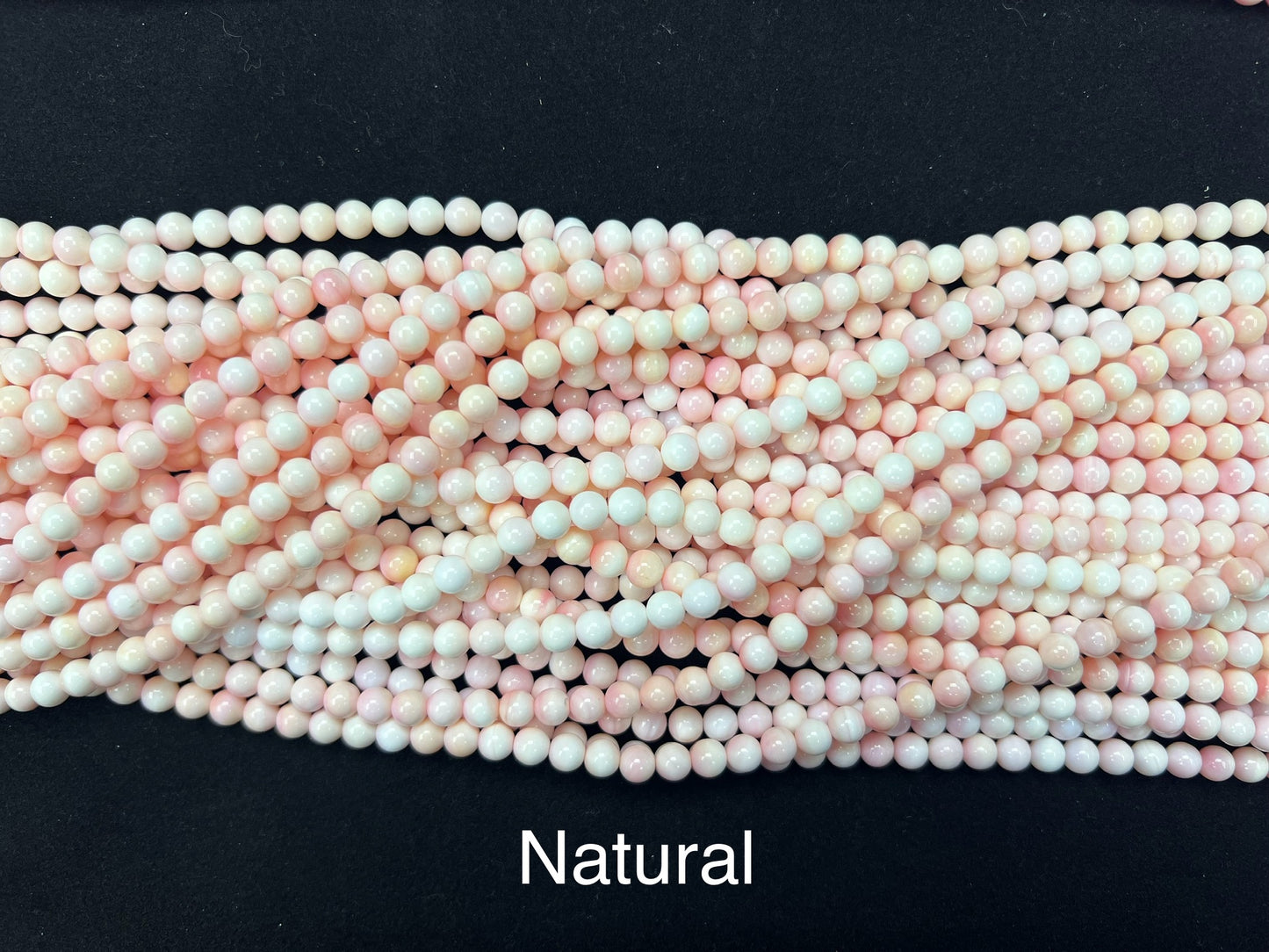 Pink Shell Round Beads Strand 6mm