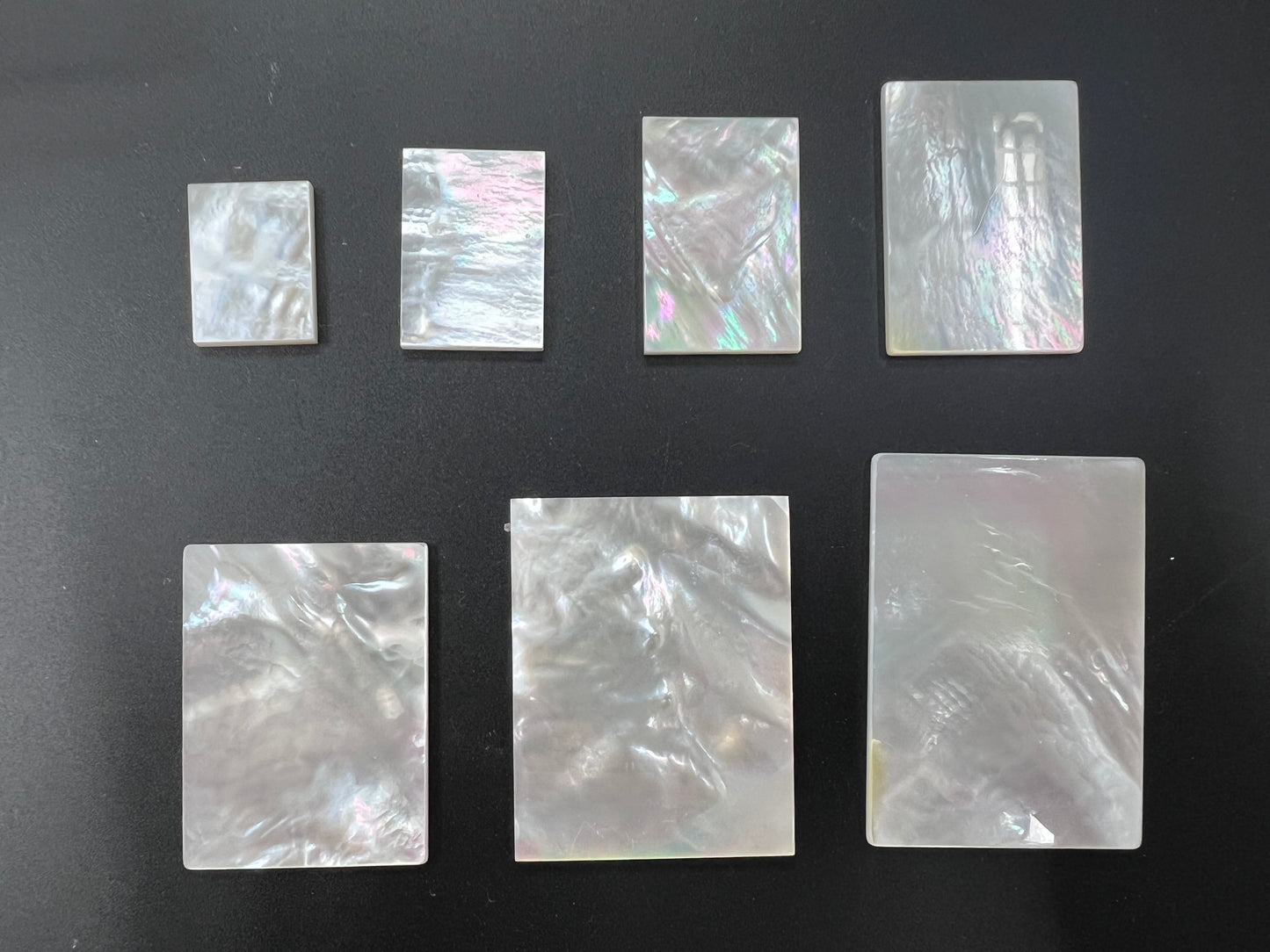 Natural White Mother Of Pearl Shell Rectangle Loose Pieces 15x20mm - 35x50mm