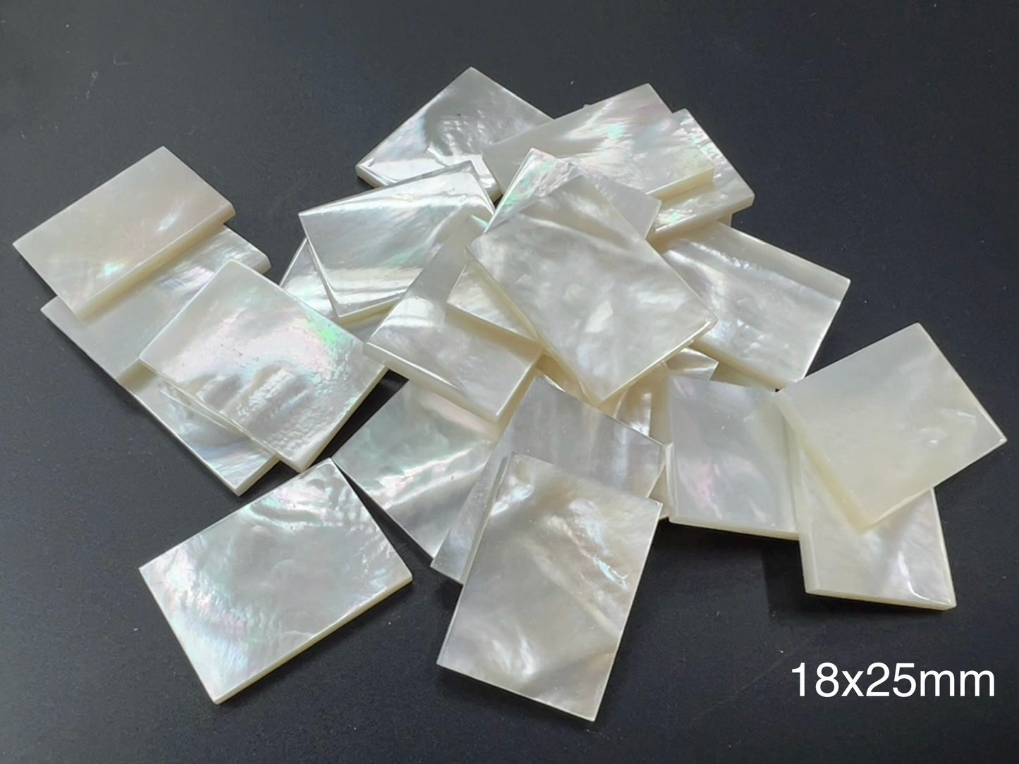 Natural White Mother Of Pearl Shell Rectangle Loose Pieces 15x20mm - 35x50mm