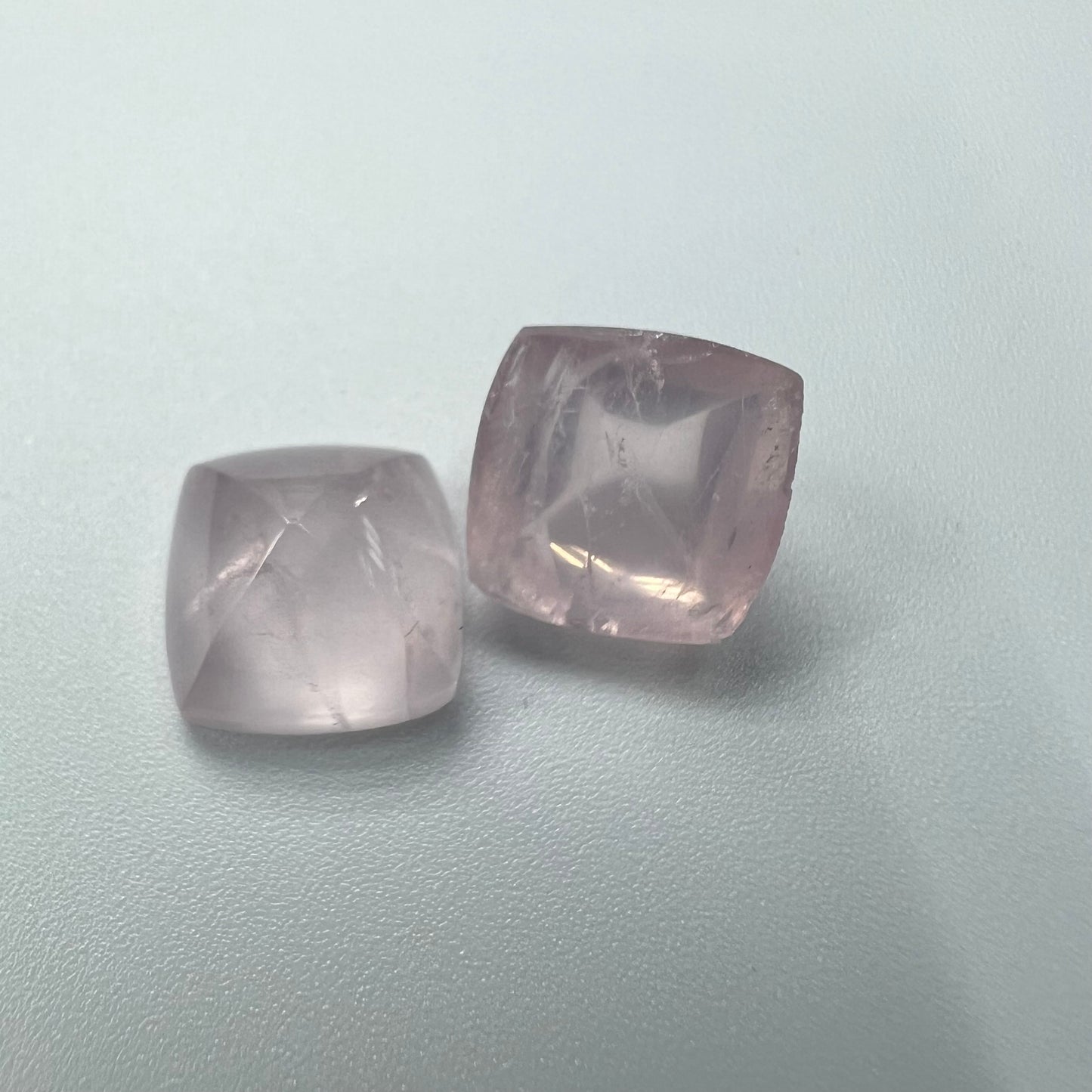 Rose Quartz Square Pyramid Loose Piece 10mm