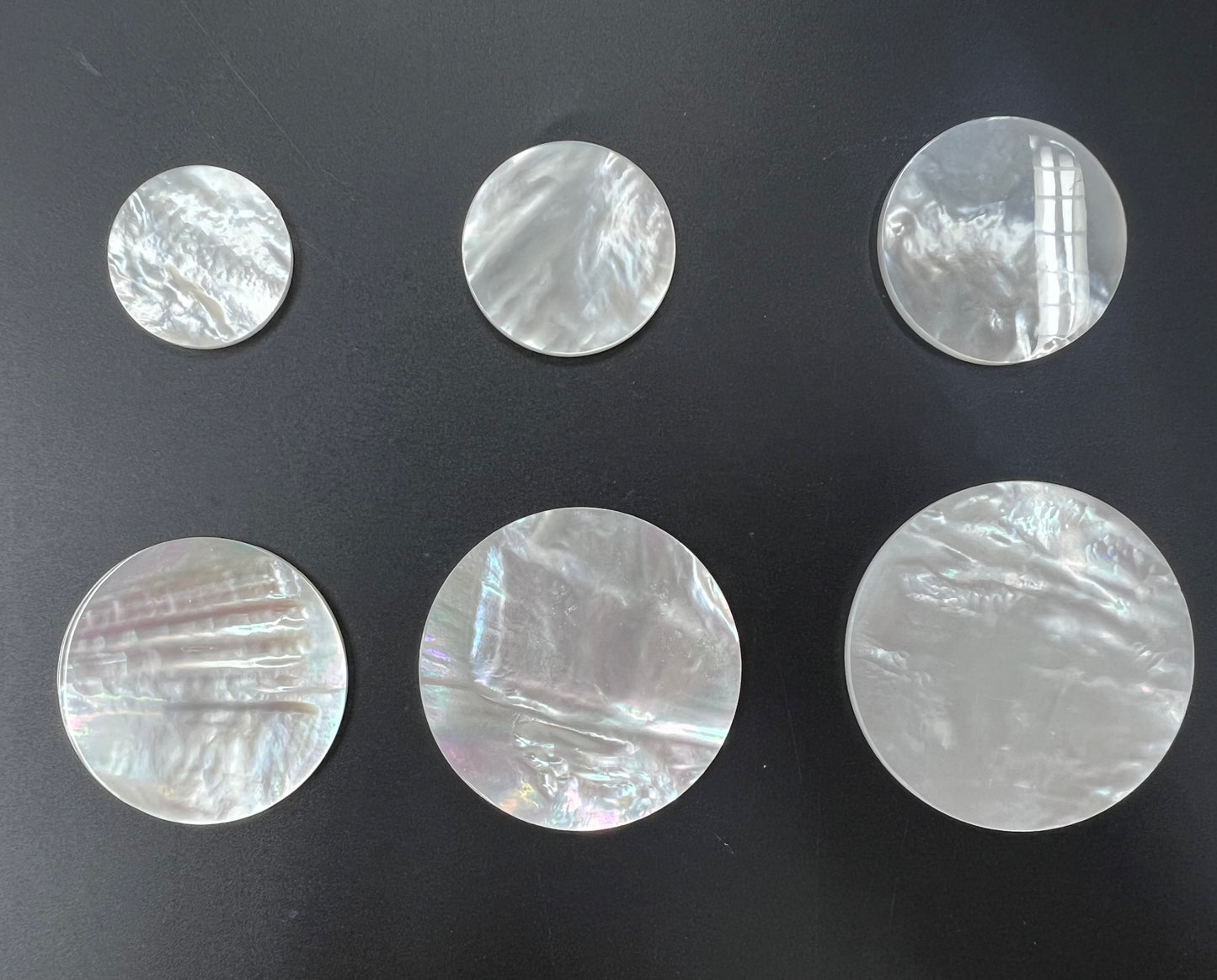 Natural White Mother Of Pearl Shell RoundLoose Piece 20mm - 50mm