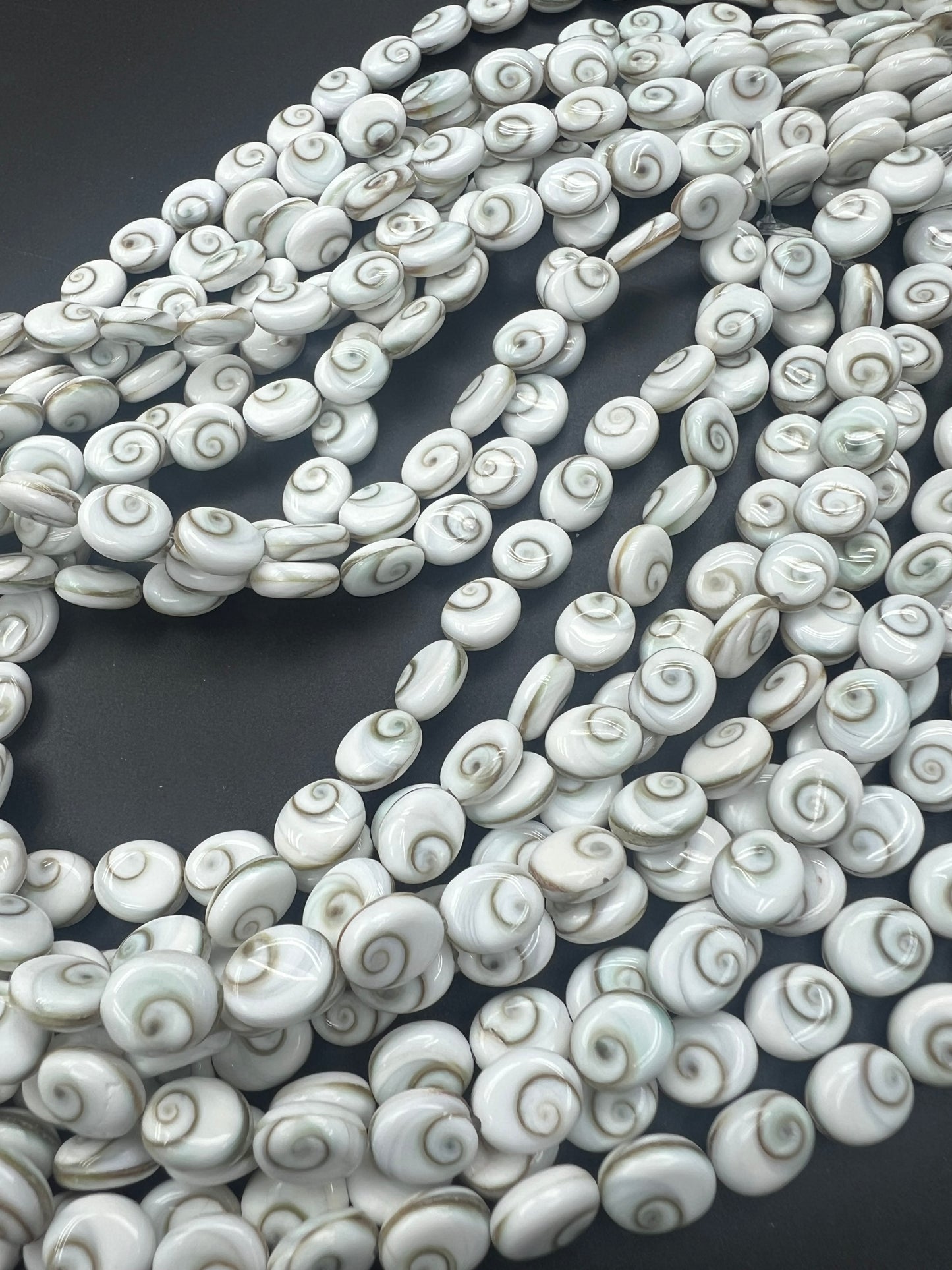 Shiva Eyes Shell Oval Shape Beads 8x10mm