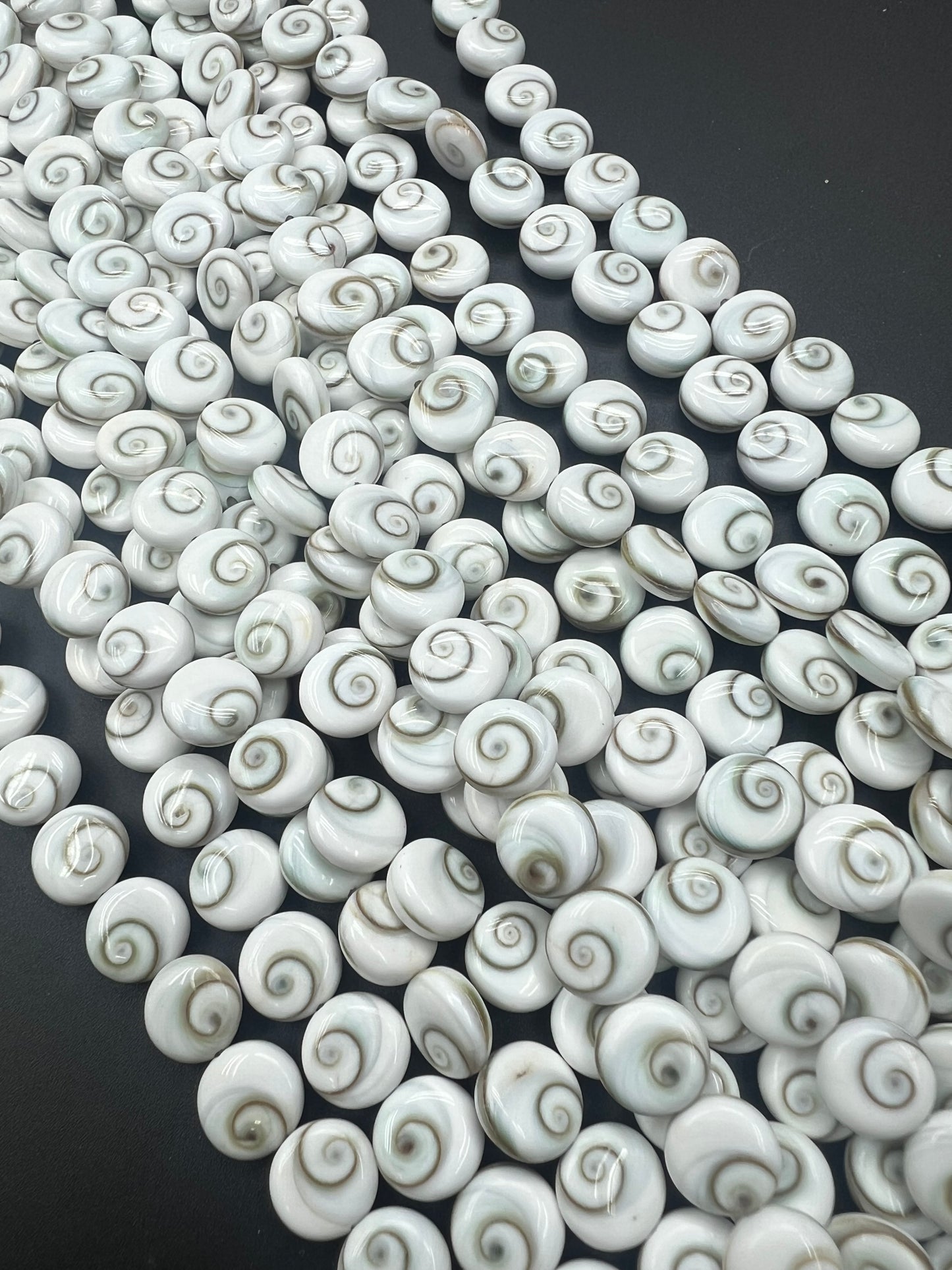 Shiva Eyes Shell Round Shape Beads 10mm