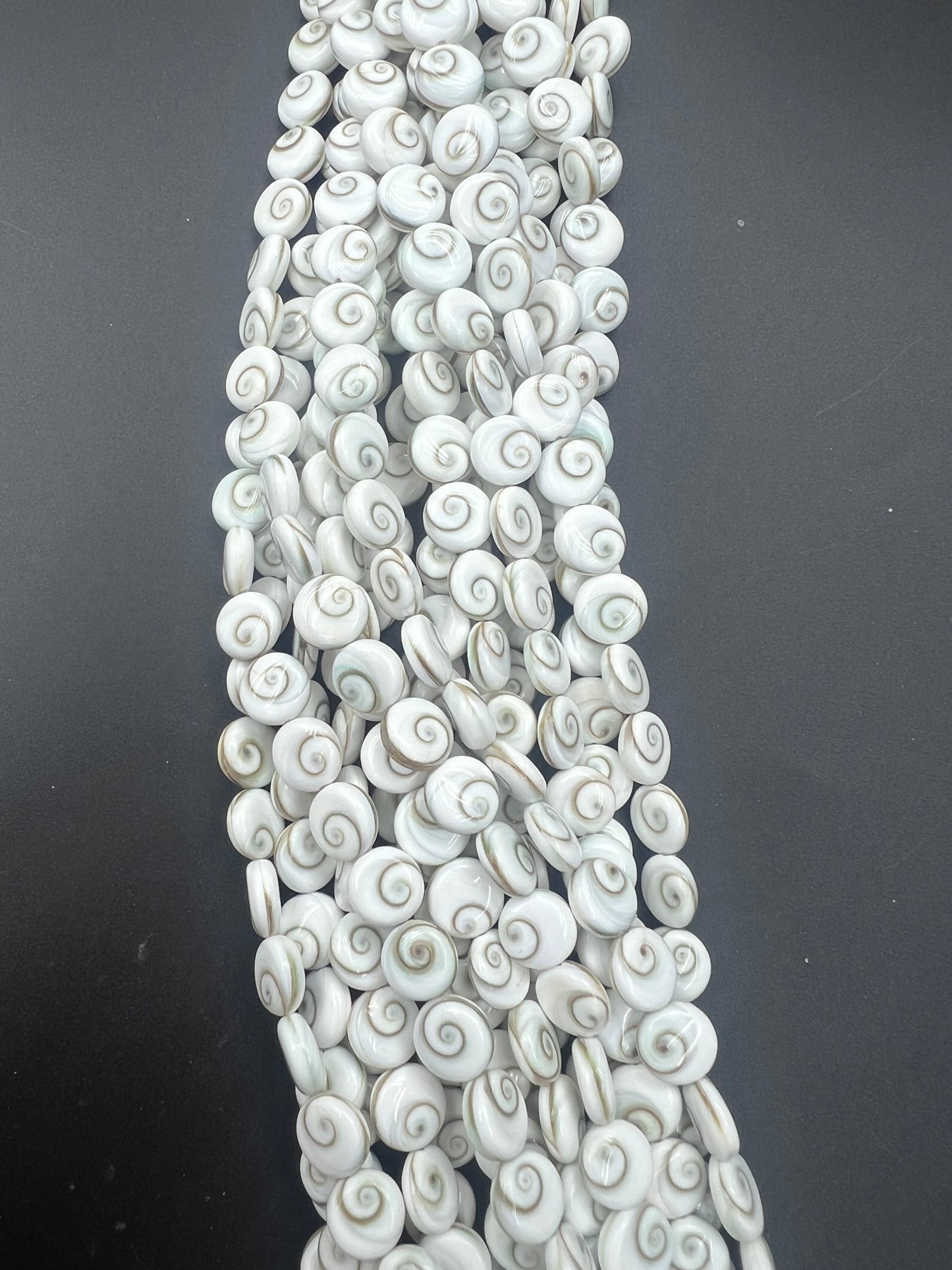 Shiva Eyes Shell Round Shape Beads 10mm