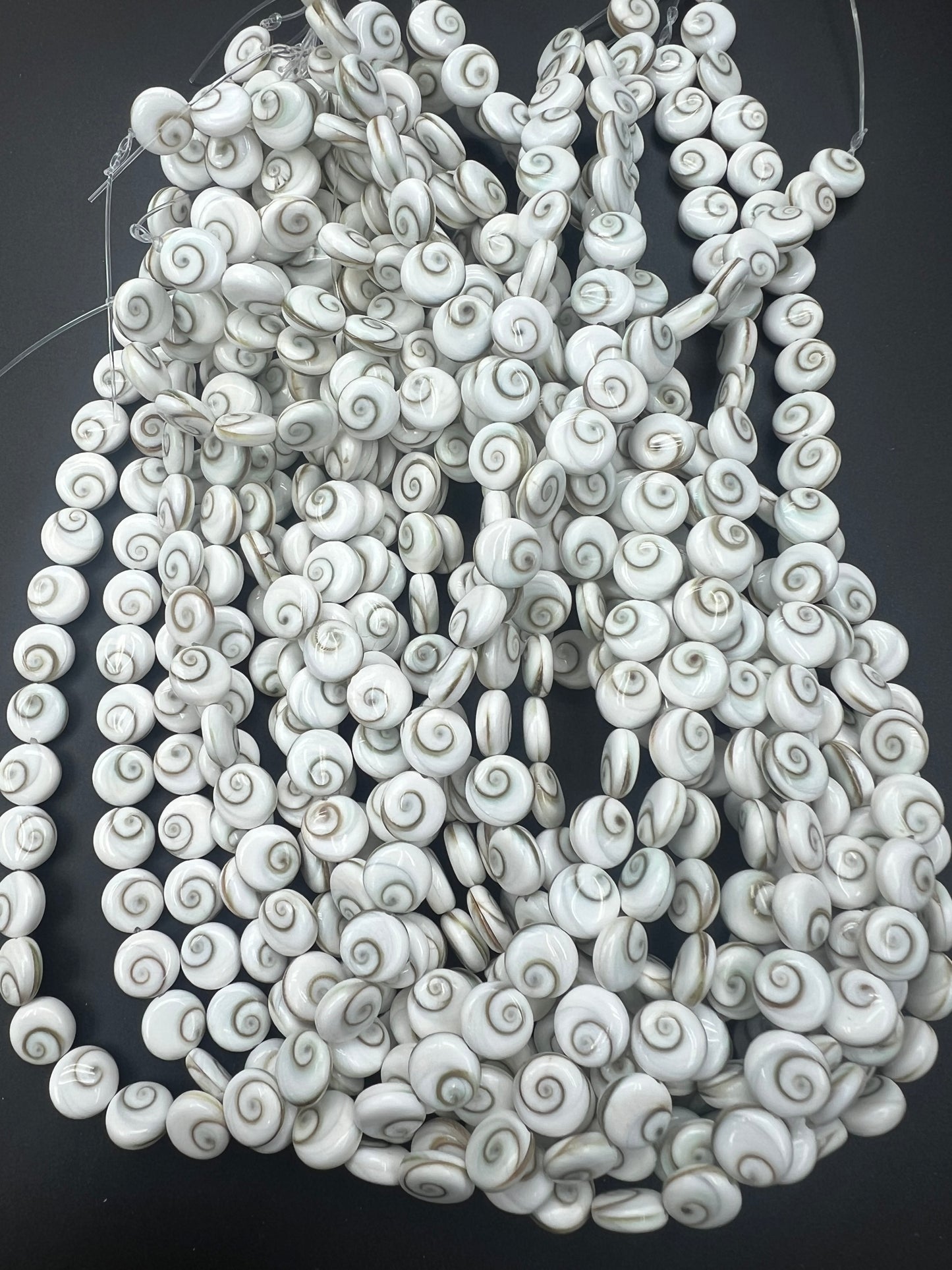 Shiva Eyes Shell Round Shape Beads 10mm