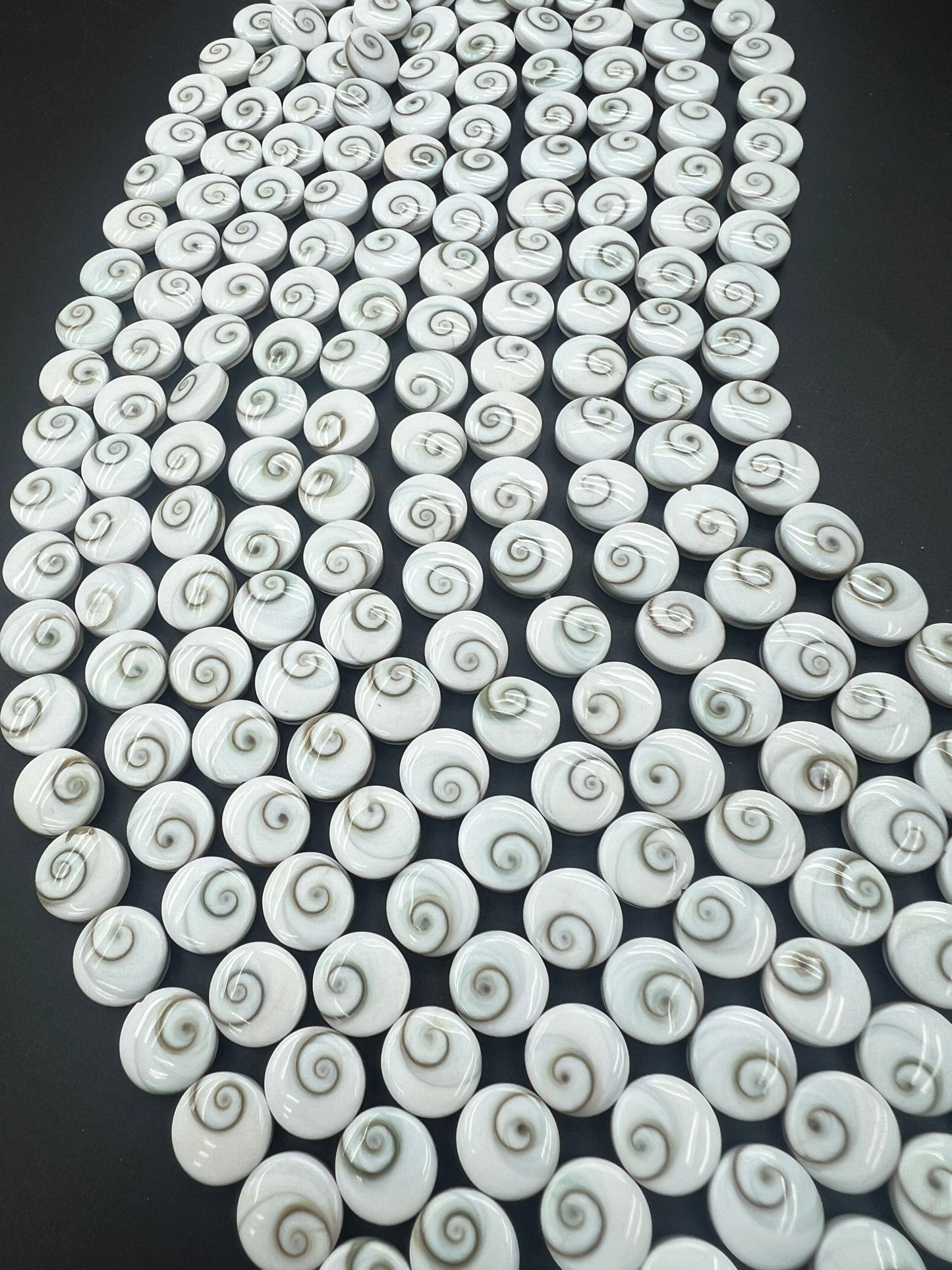 Shiva Eyes Shell Round Shape Beads 12mm