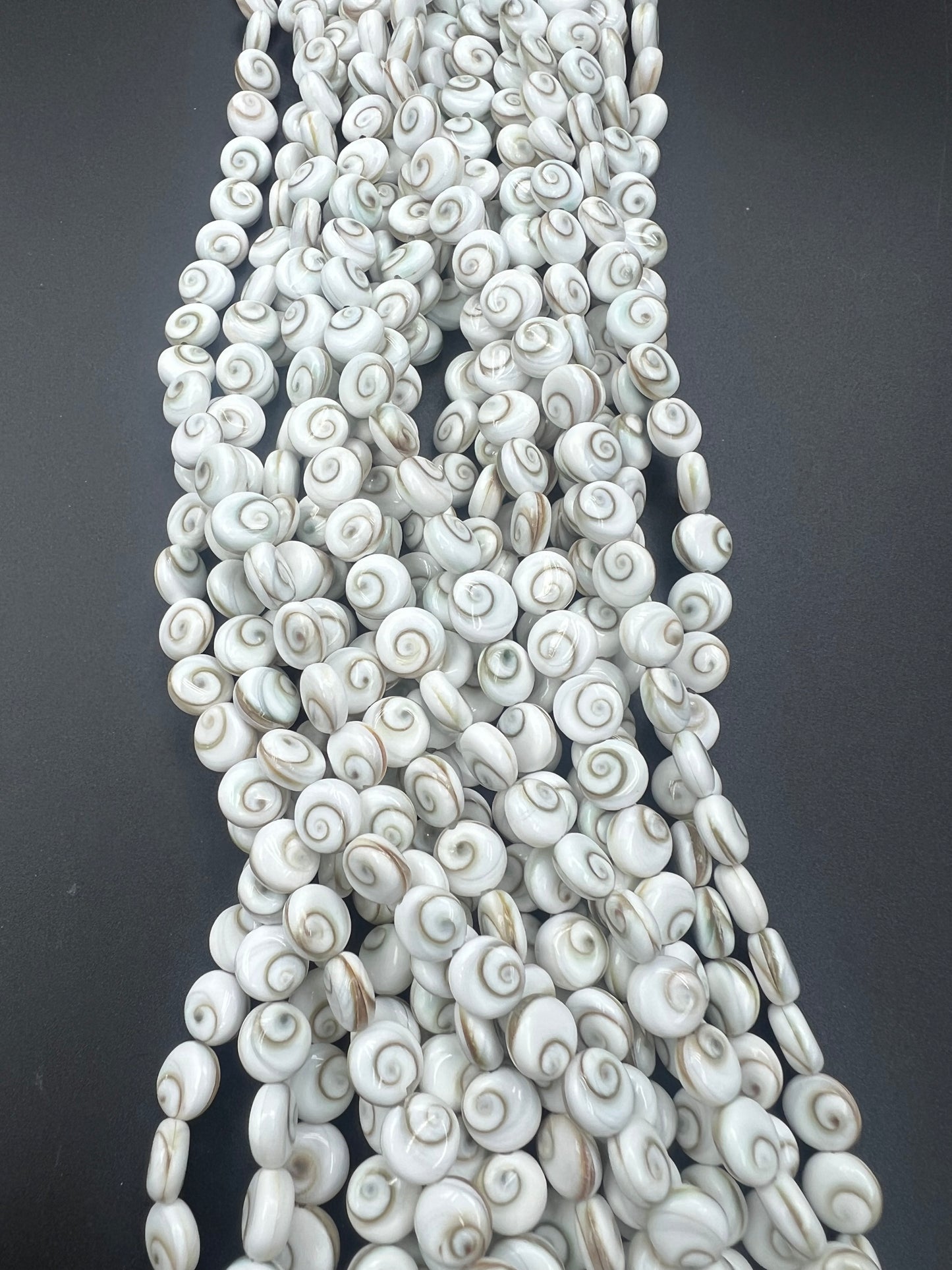 Shiva Eyes Shell Round Shape Beads 8mm