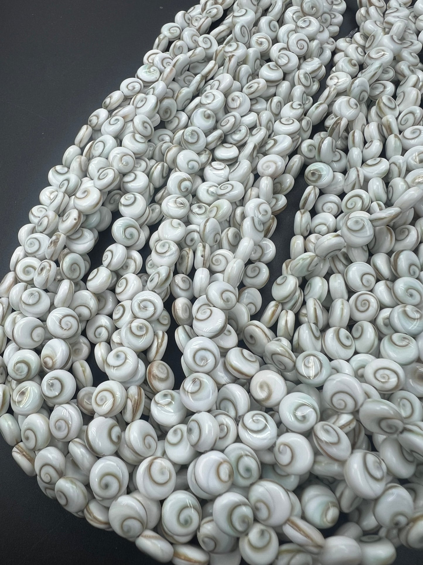 Shiva Eyes Shell Round Shape Beads 8mm
