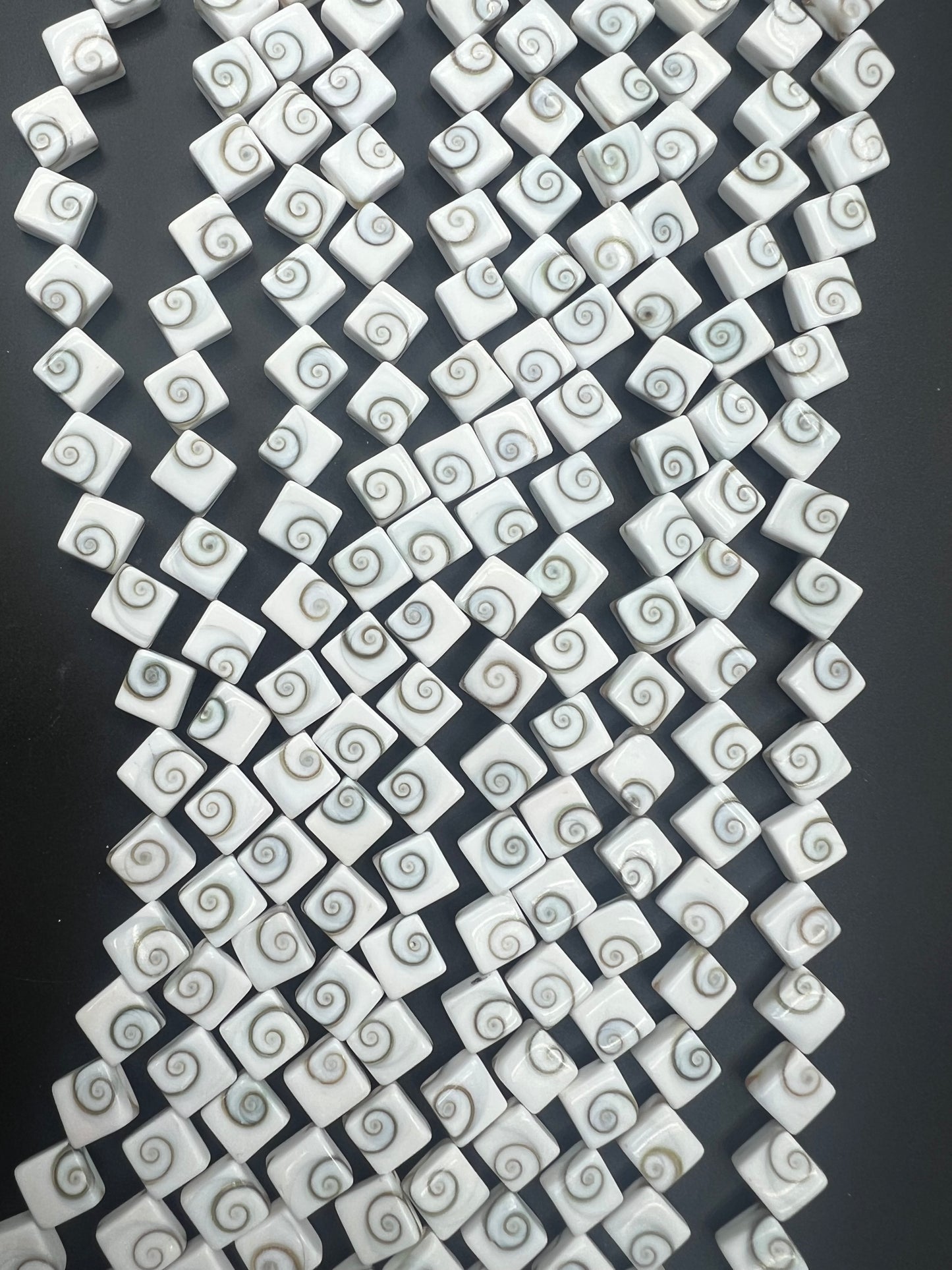 Shiva Eyes Shell Square Shape Beads 10x13mm