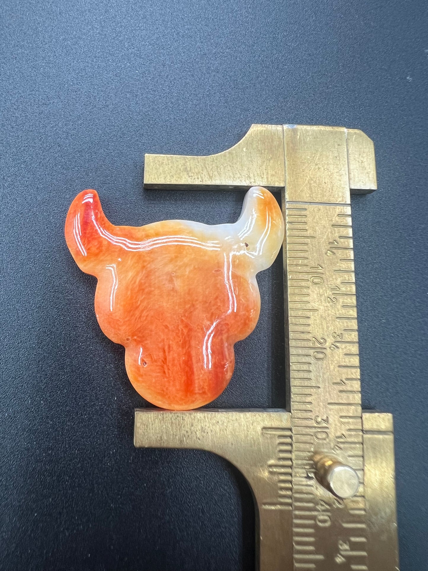 Spiny Oyster Cow Carved Pendant
